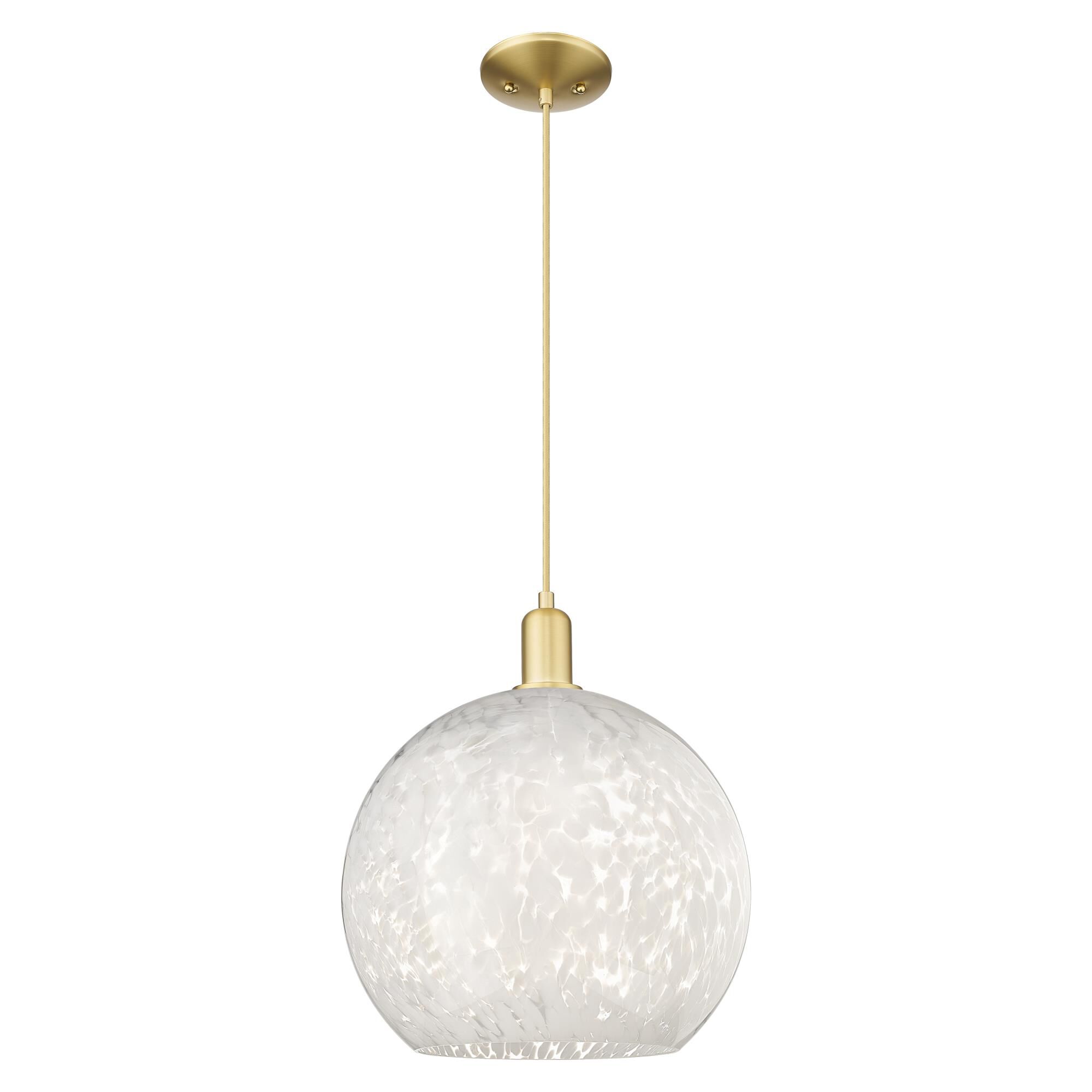 Bruno Marashlian White Mouchette Large Pendant by Innovations Lighting