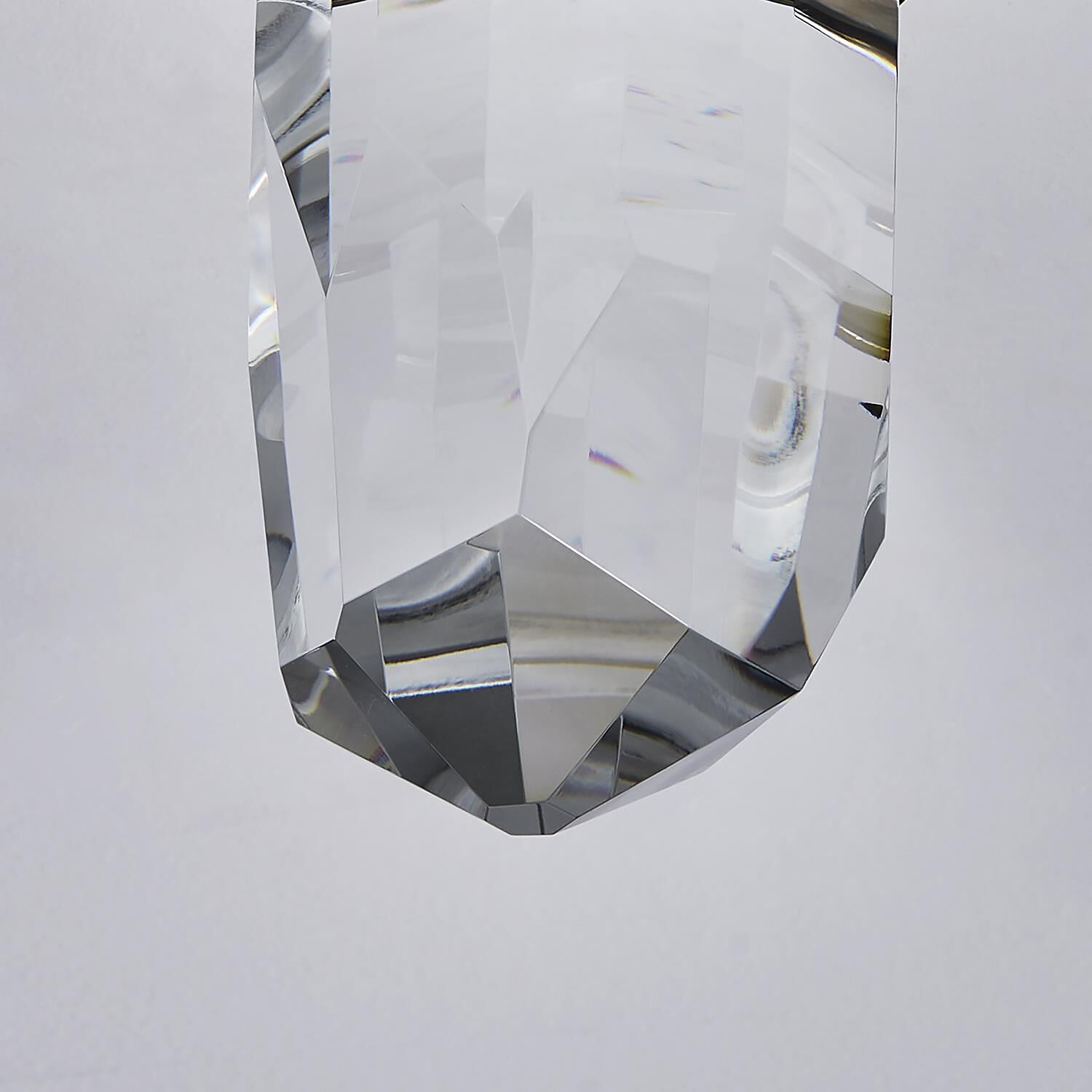 Shown in True Brass finish and Clear crystal