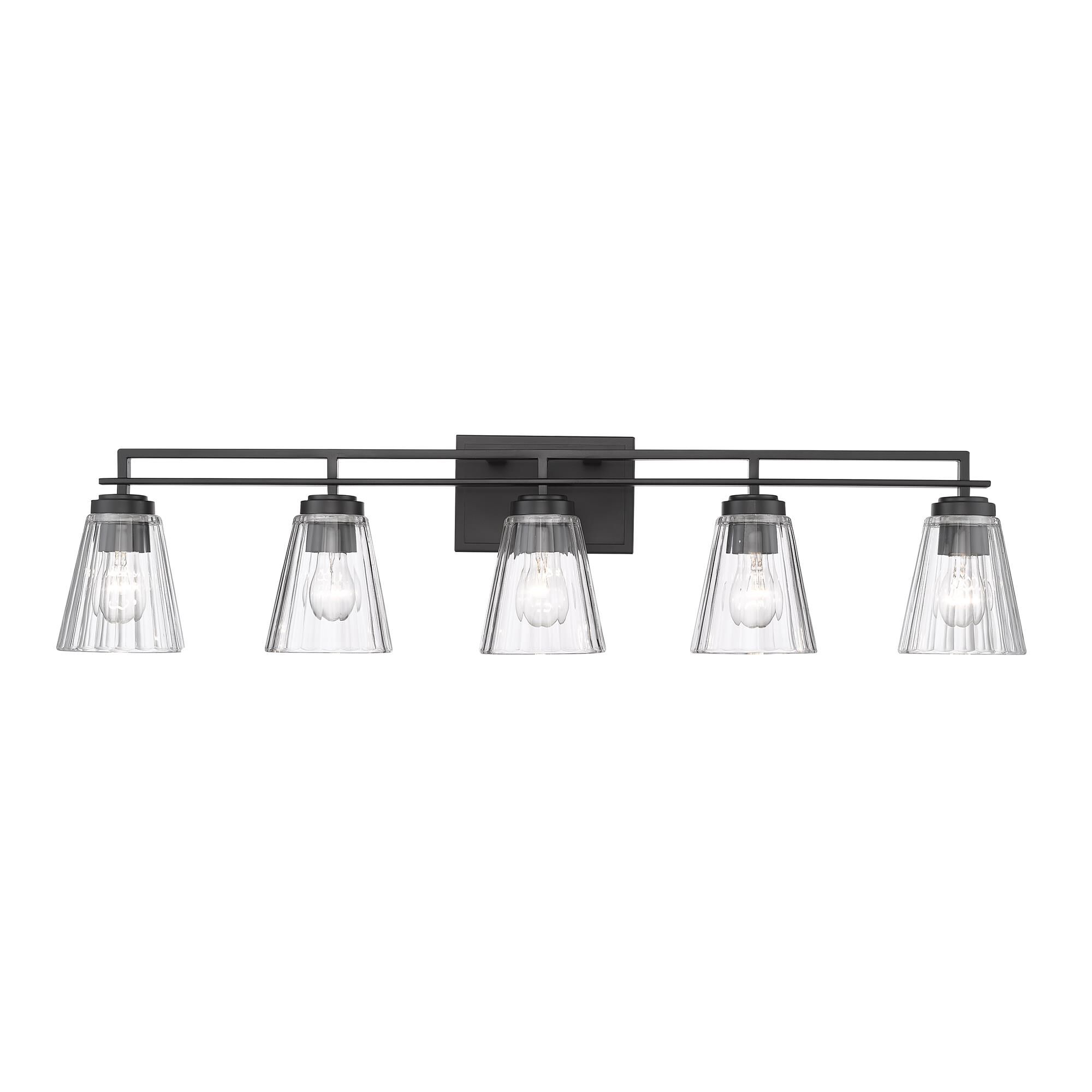 Shown in Chrome finish and Clear glass