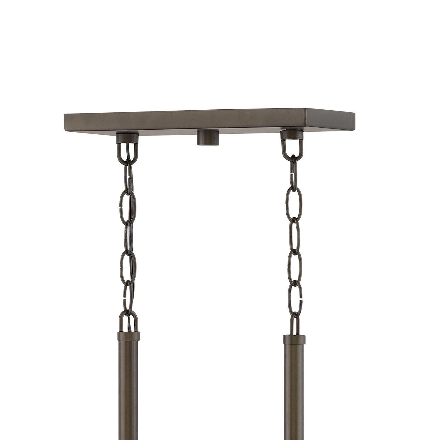 Shown in Warm Bronze finish and Clear Seedy glass