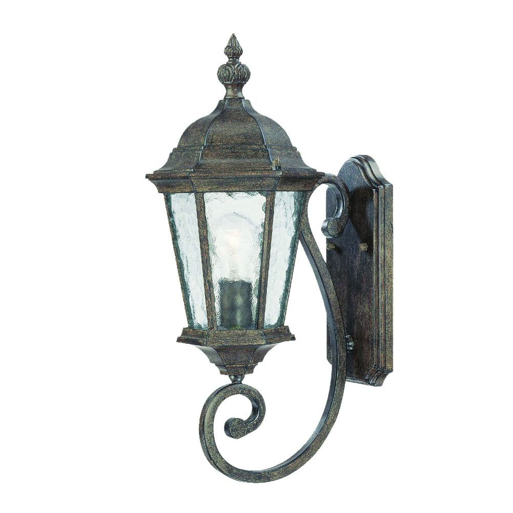 Shown in Black Coral finish and Clear glass and Clear Glass Panes shade