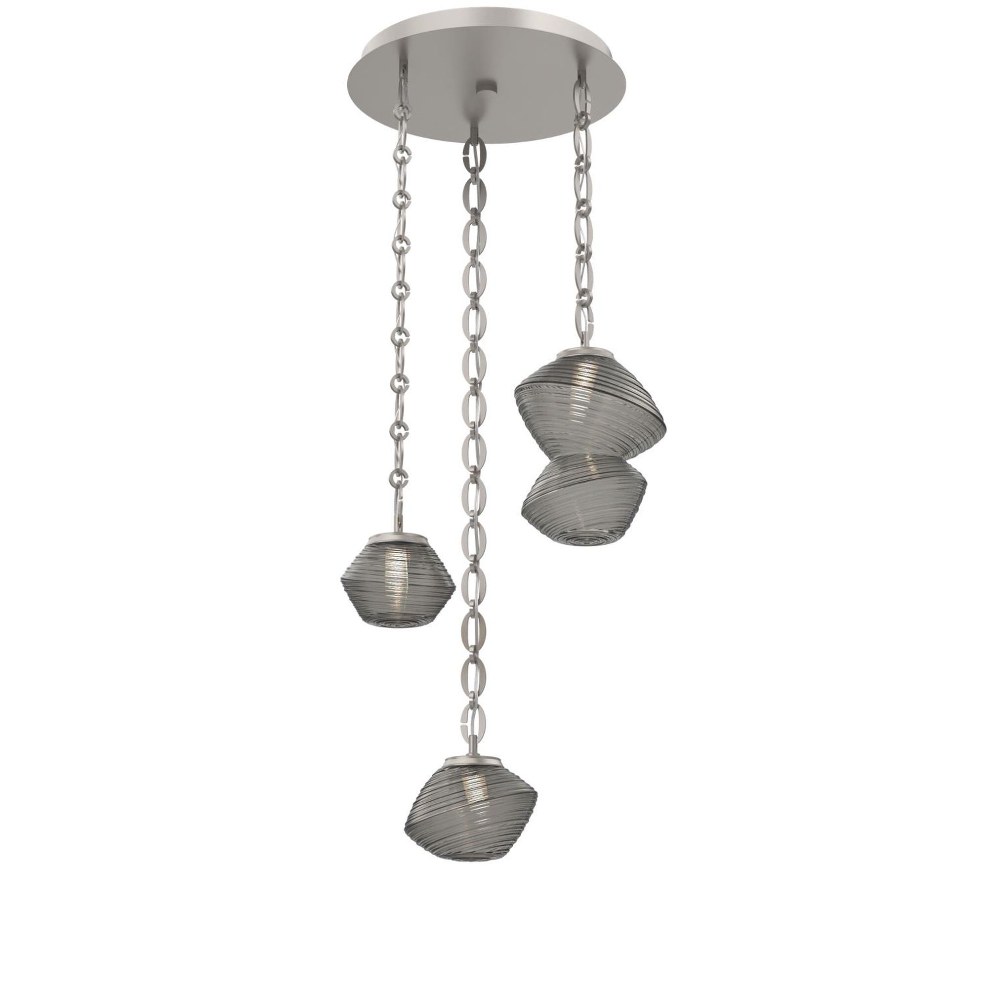 Shown in Beige Silver finish and Smoke glass
