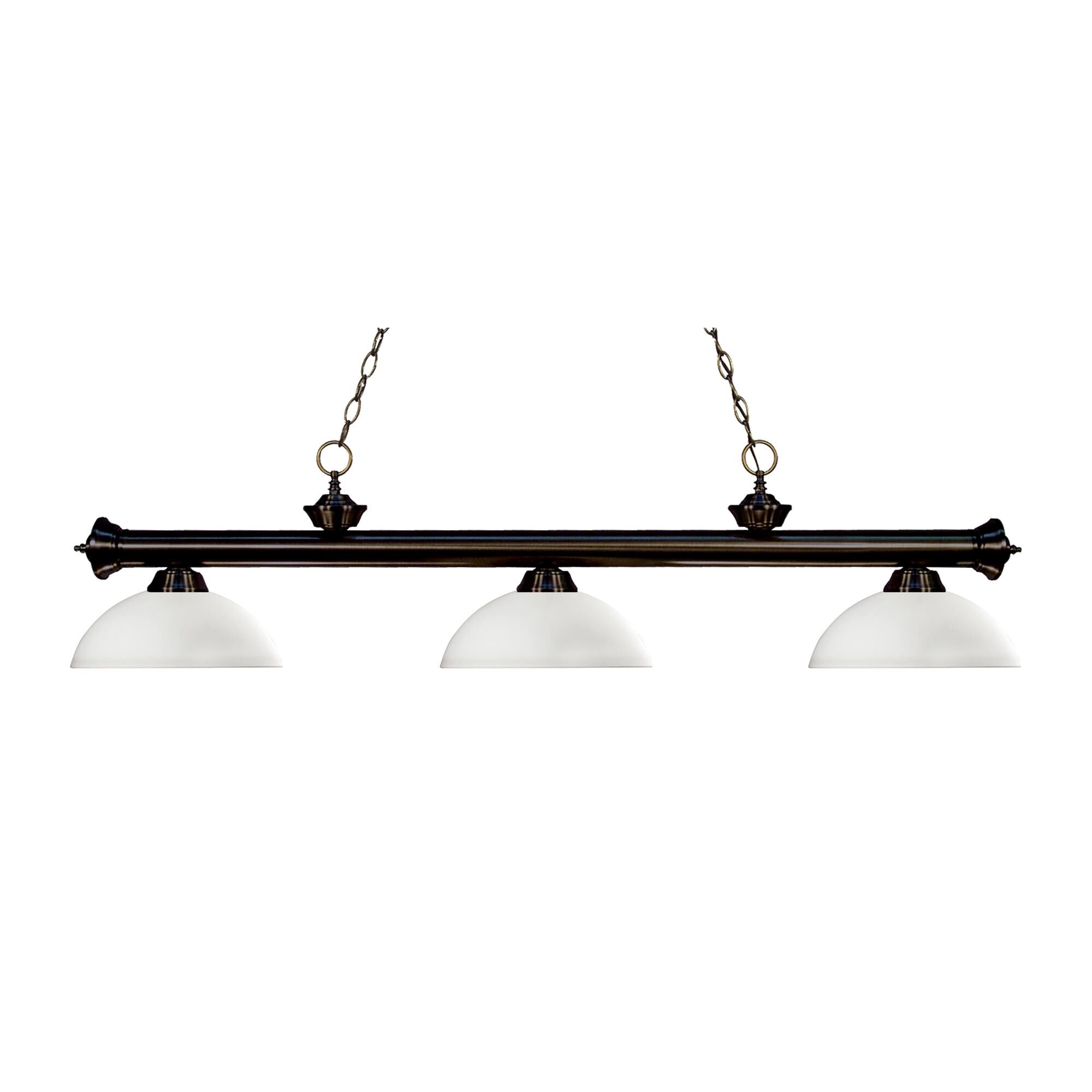 Shown in Bronze finish and Glass shade