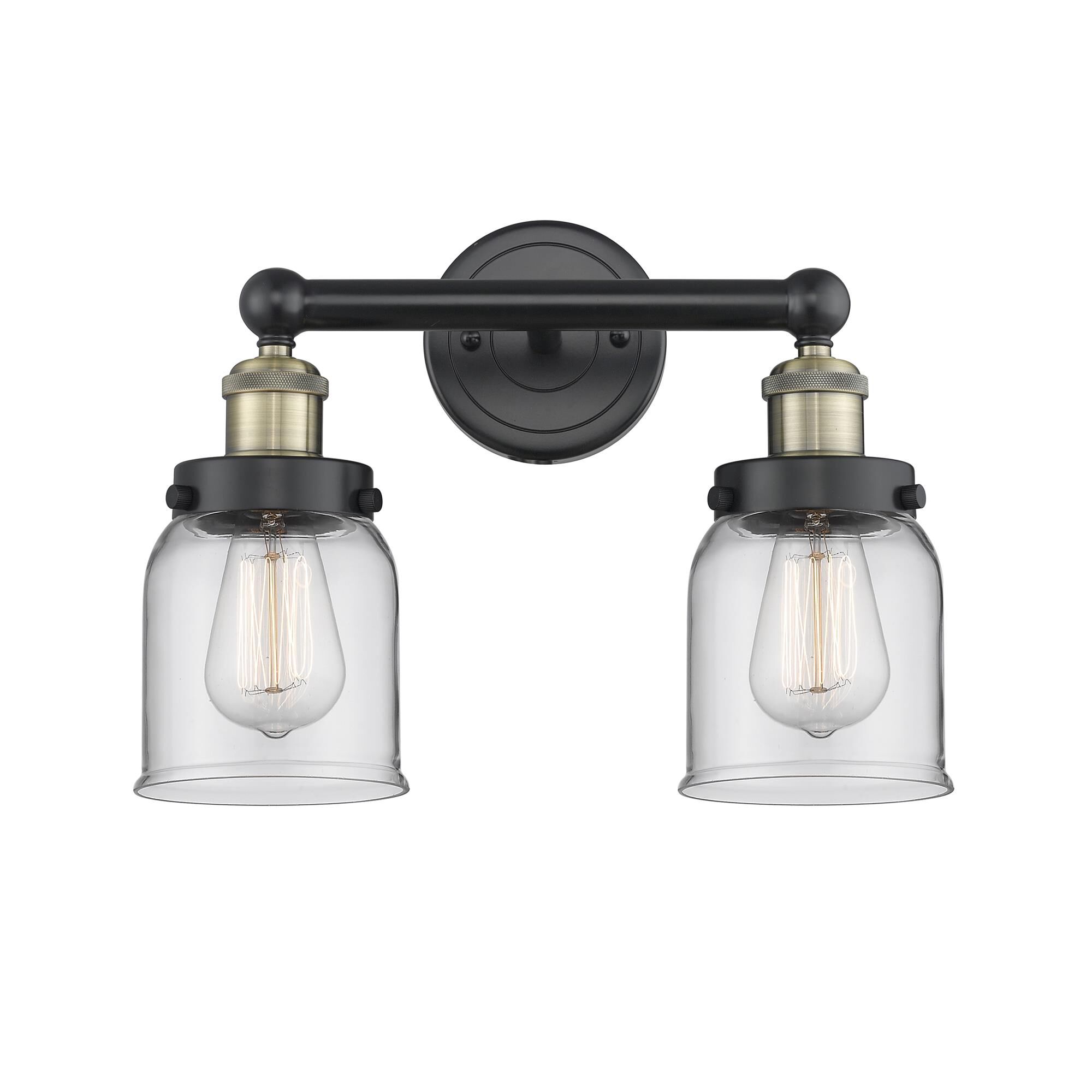 Shown in Black Antique Brass finish and Clear glass