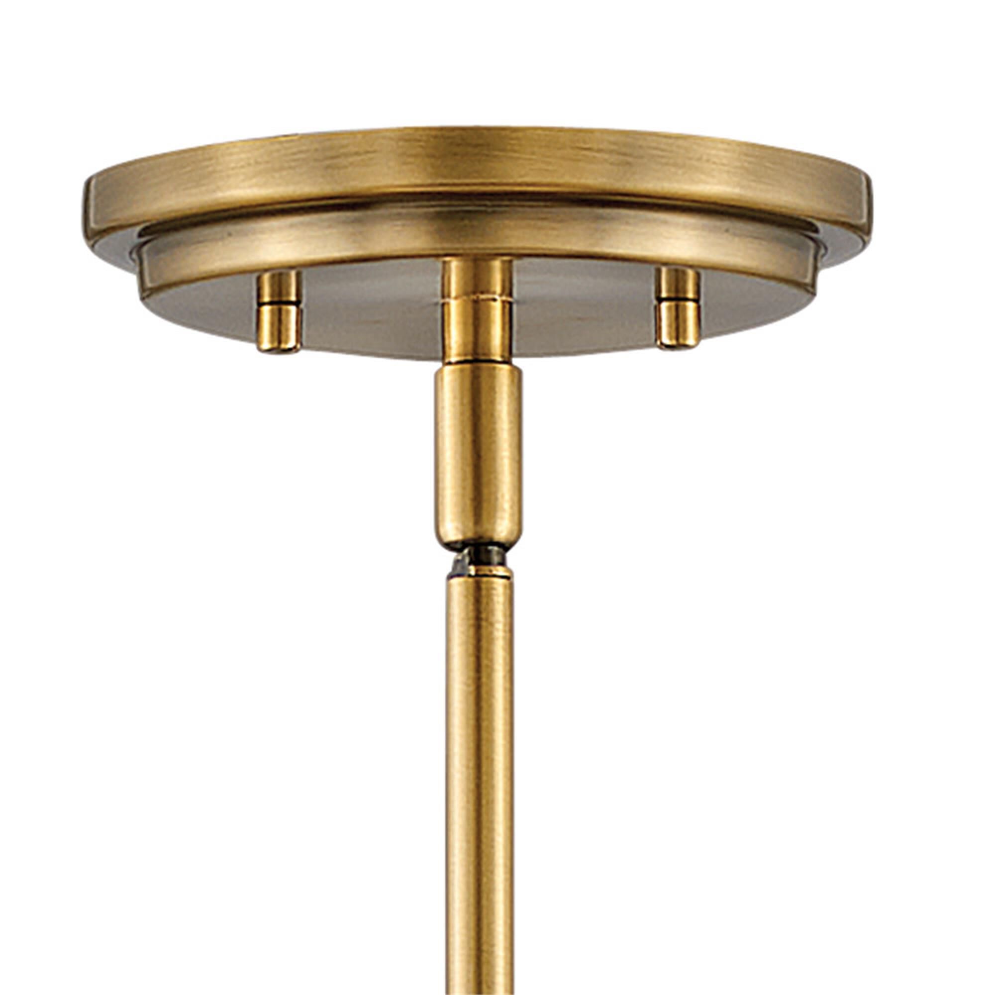 Shown in Polished White finish and Metal shade and Lacquered Brass accent