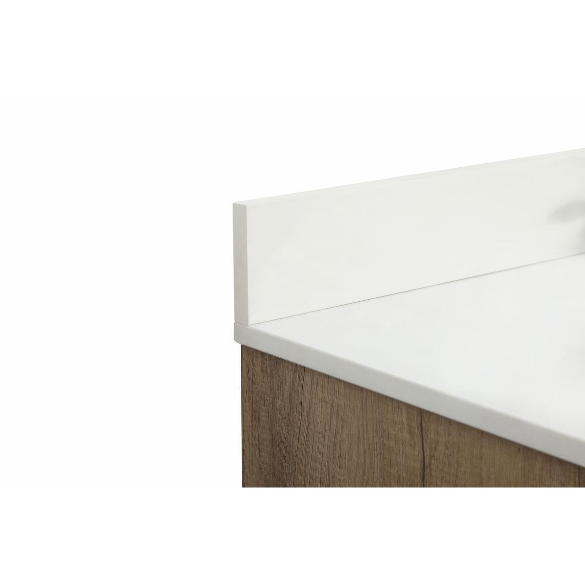 Shown in Natural Oak finish and With Backsplash accent