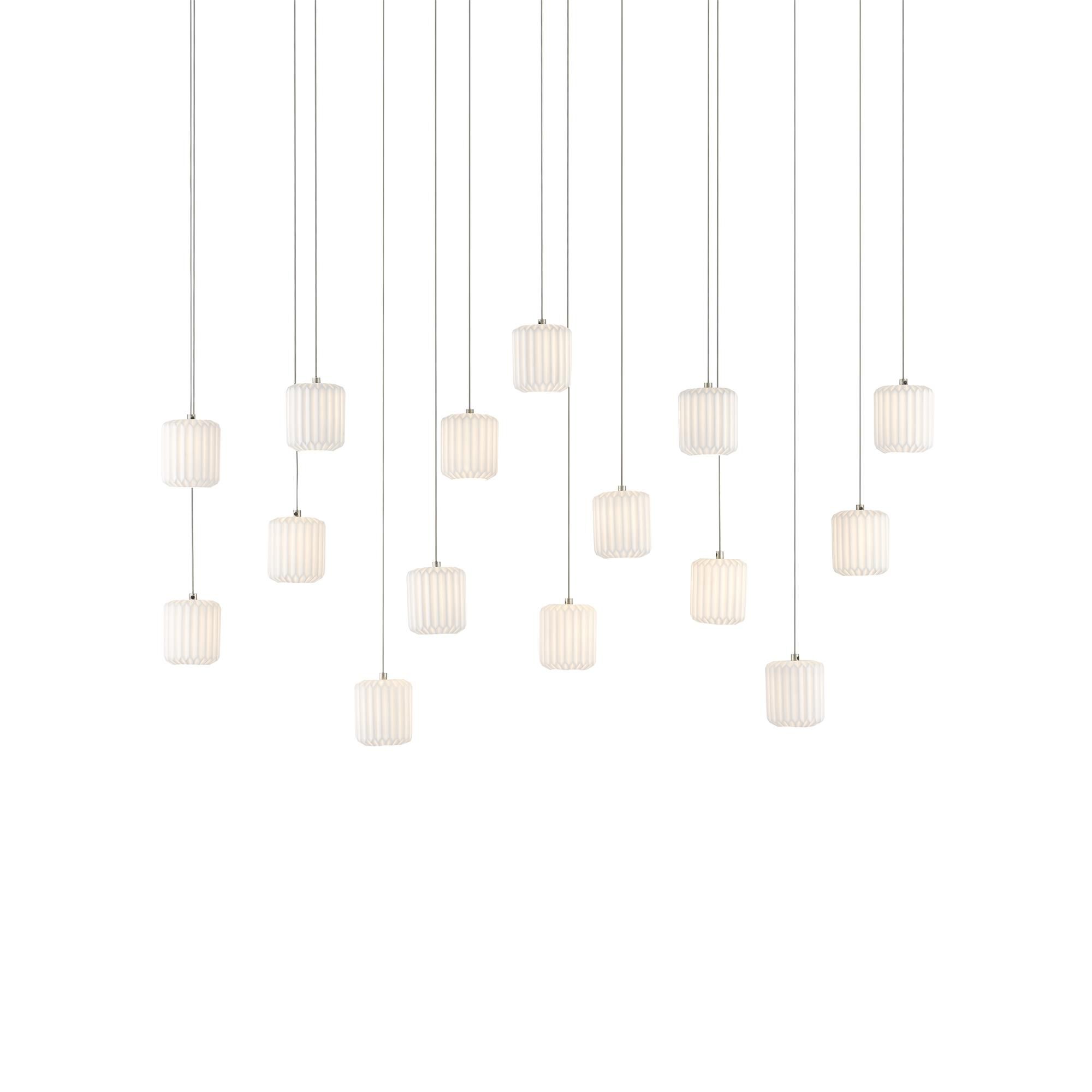 Shown in Painted Silver - White finish and Ceramic shade