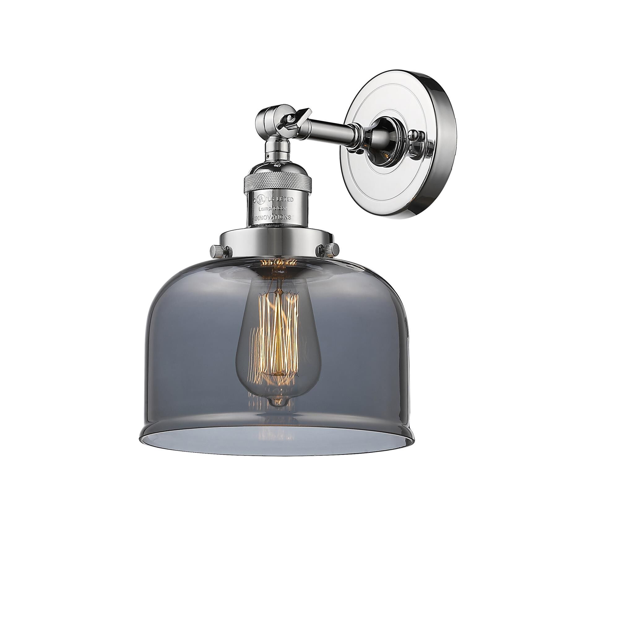 Shown in Polished Chrome finish and Plated Smoked glass