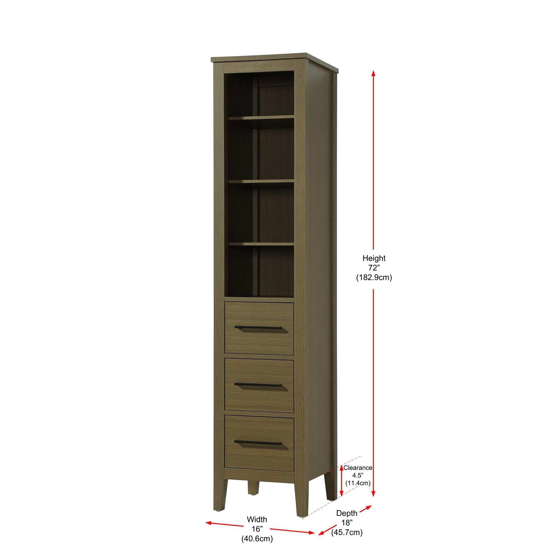 Millie 72 Inch Storage Cabinet by Elegant Decor