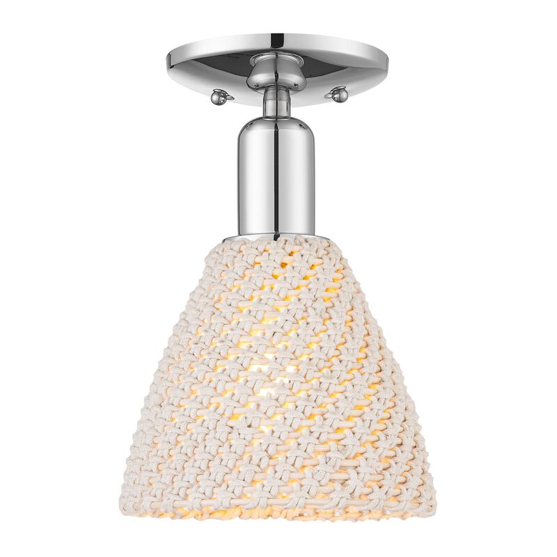 Bruno Marashlian Natural Ballston Dome 8 Inch Semi Flush Mount by Innovations Lighting