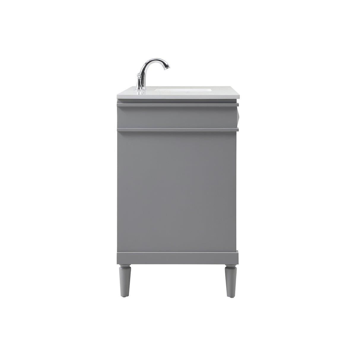 Shown in Grey finish and No Backsplash accent