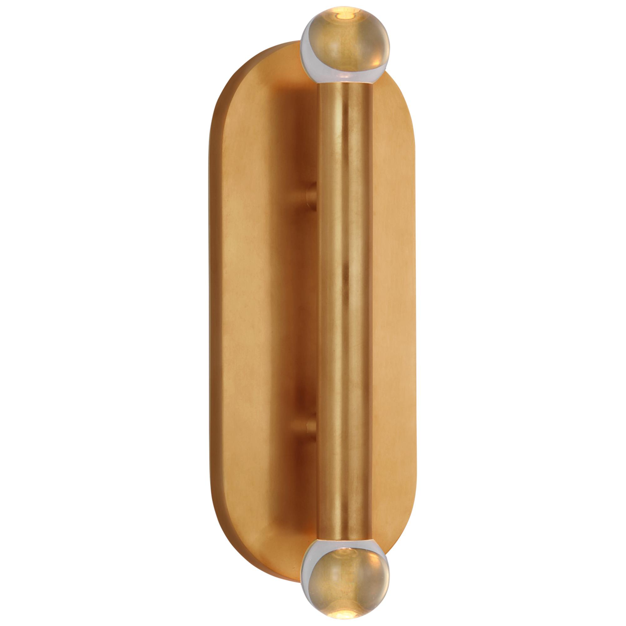 Shown in Antique-Burnished Brass finish and Clear glass