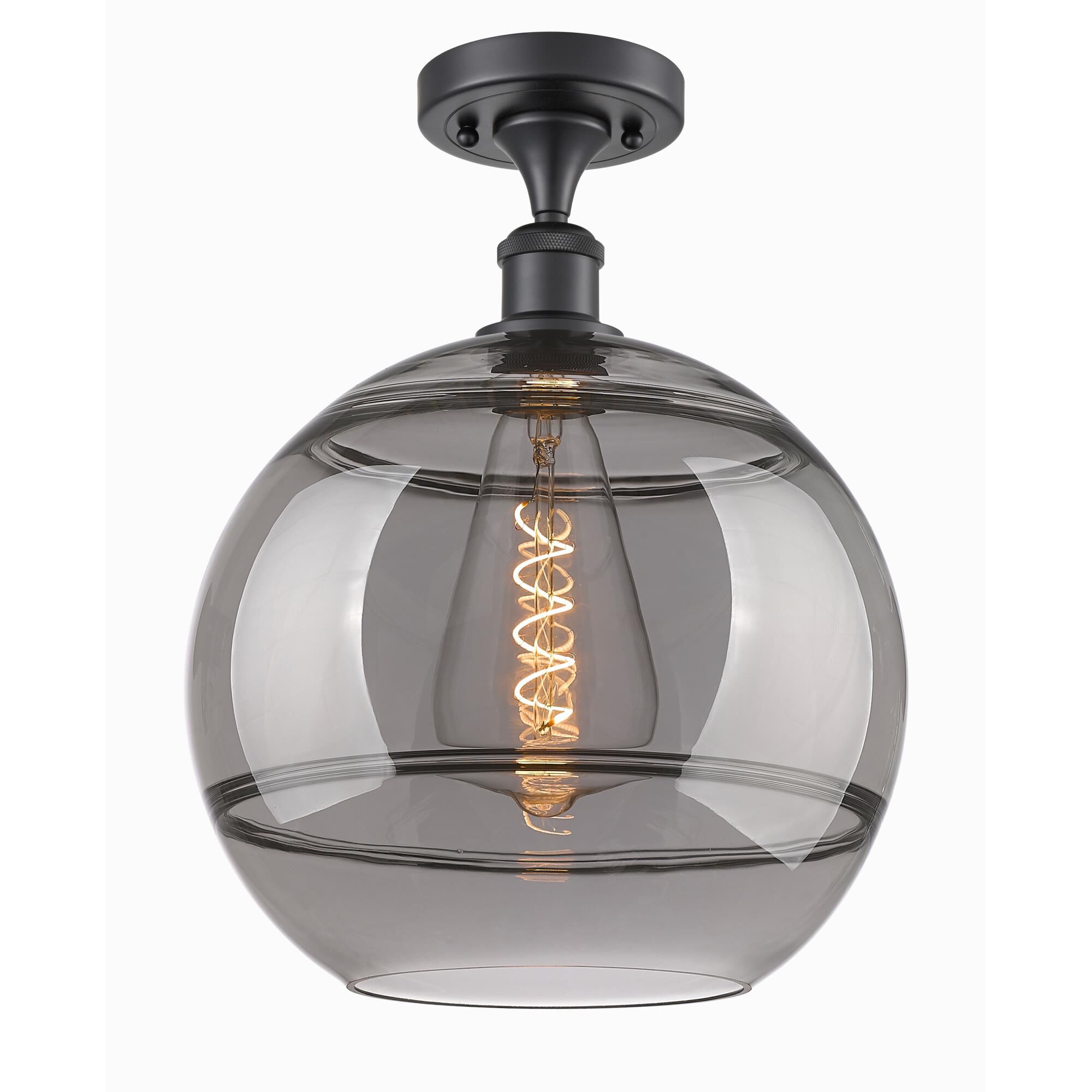 Shown in Matte Black finish and Light Smoke glass