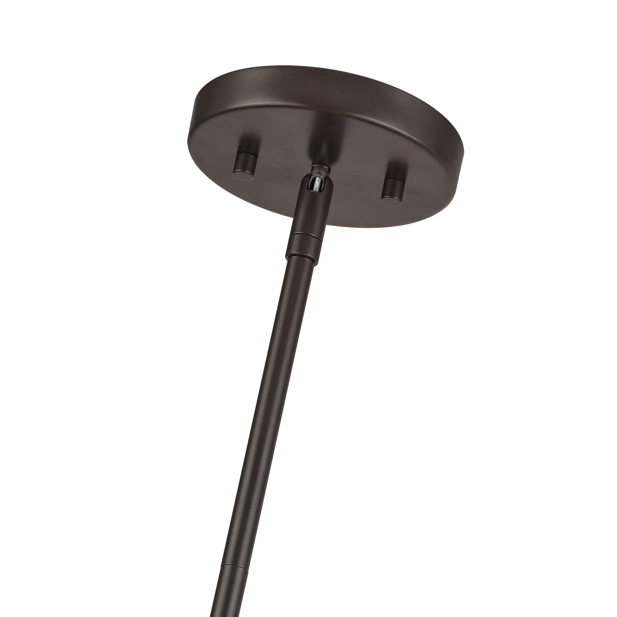 Shown in English Bronze finish and Hand-Woven Dark Chocolate Color Polyester Rope shade