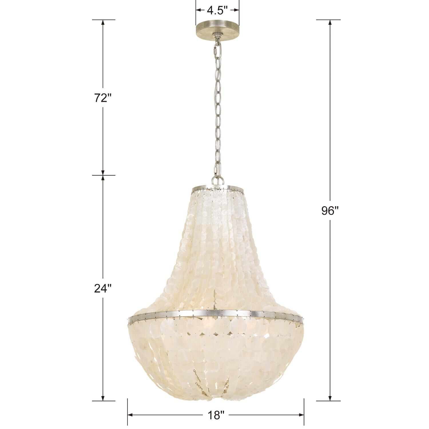 Brielle 18 Inch 6 Light Mini Chandelier by Crystorama