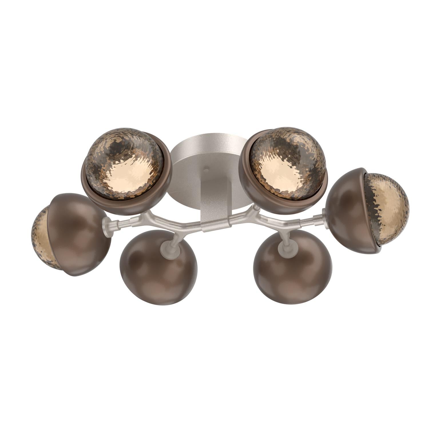 Shown in Beige Silver finish and Bronze glass and Burnished Bronze accent