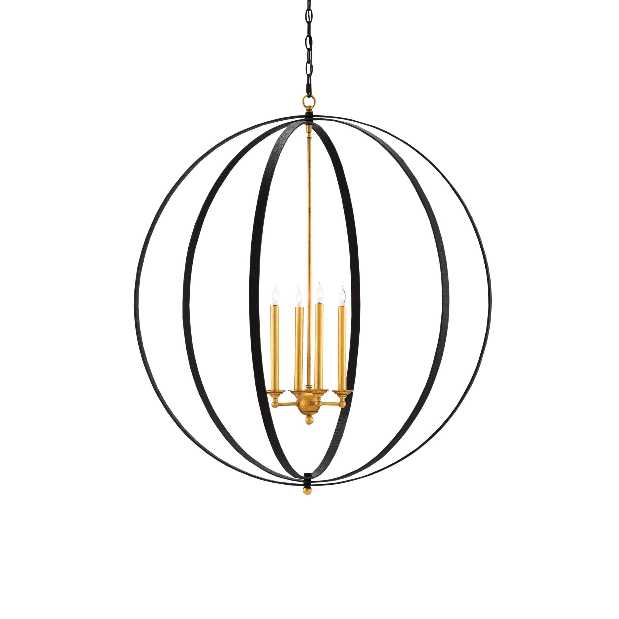 Ogden 36 Inch 4 Light Chandelier by Currey and Company