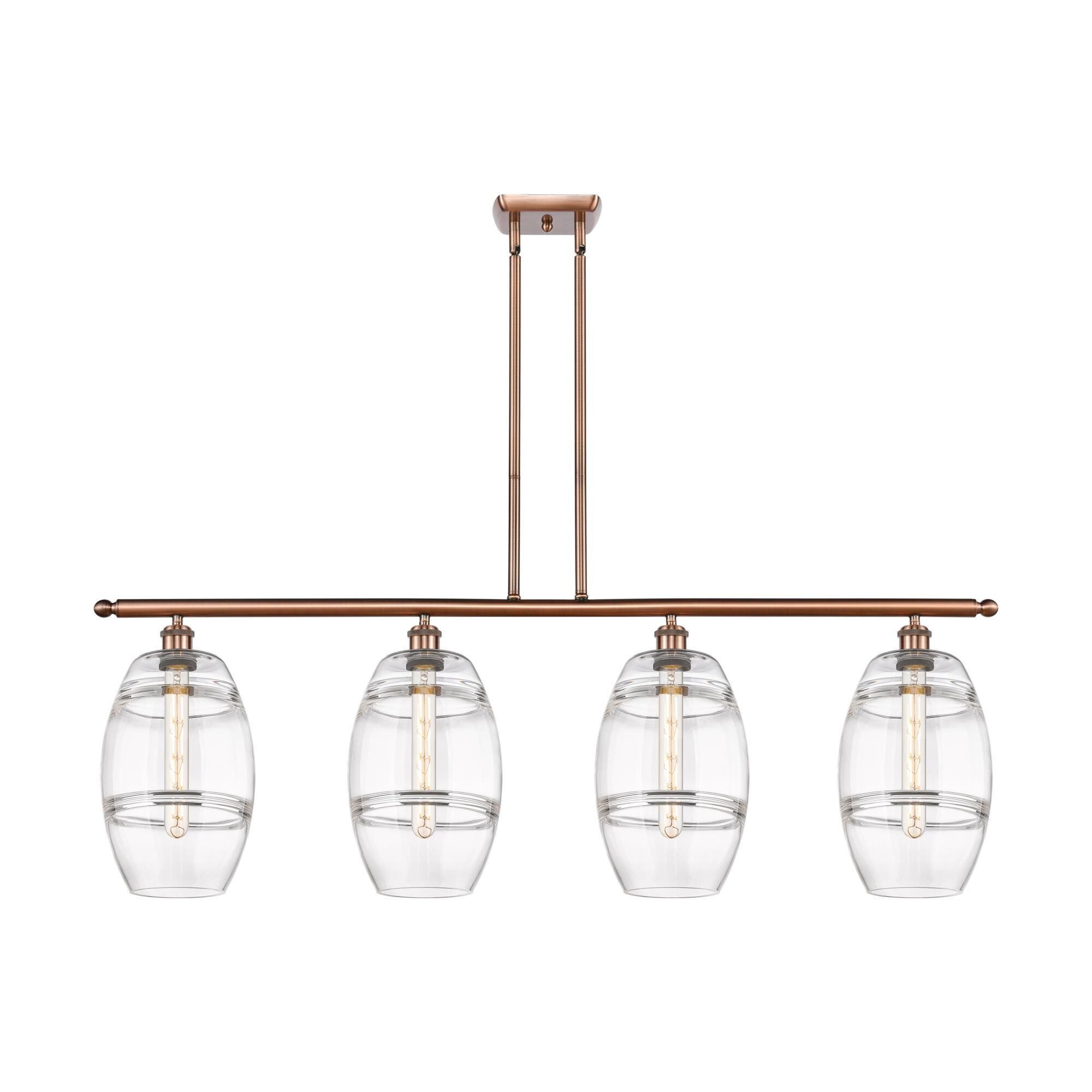 Shown in Antique Copper finish and Clear glass