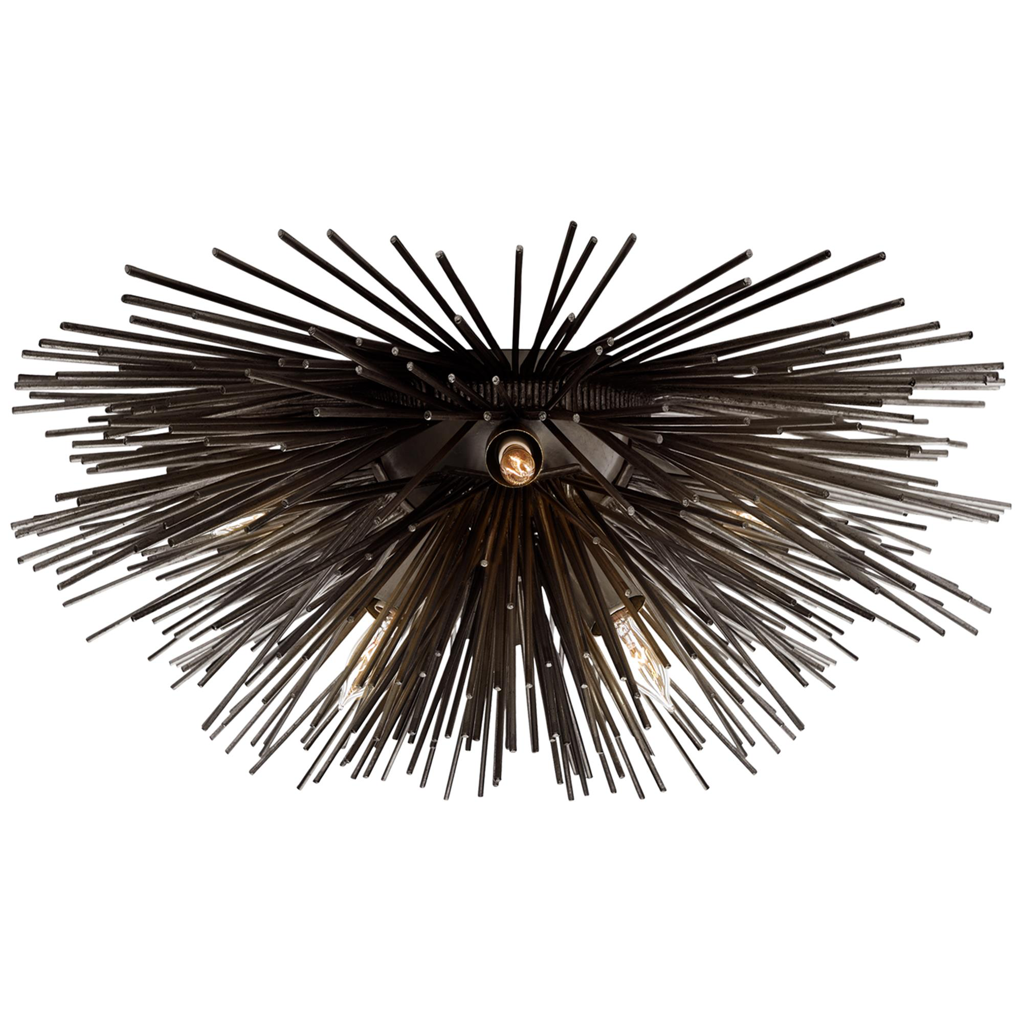 Shown in Aged Iron finish and No Glass  glass and No Shade shade