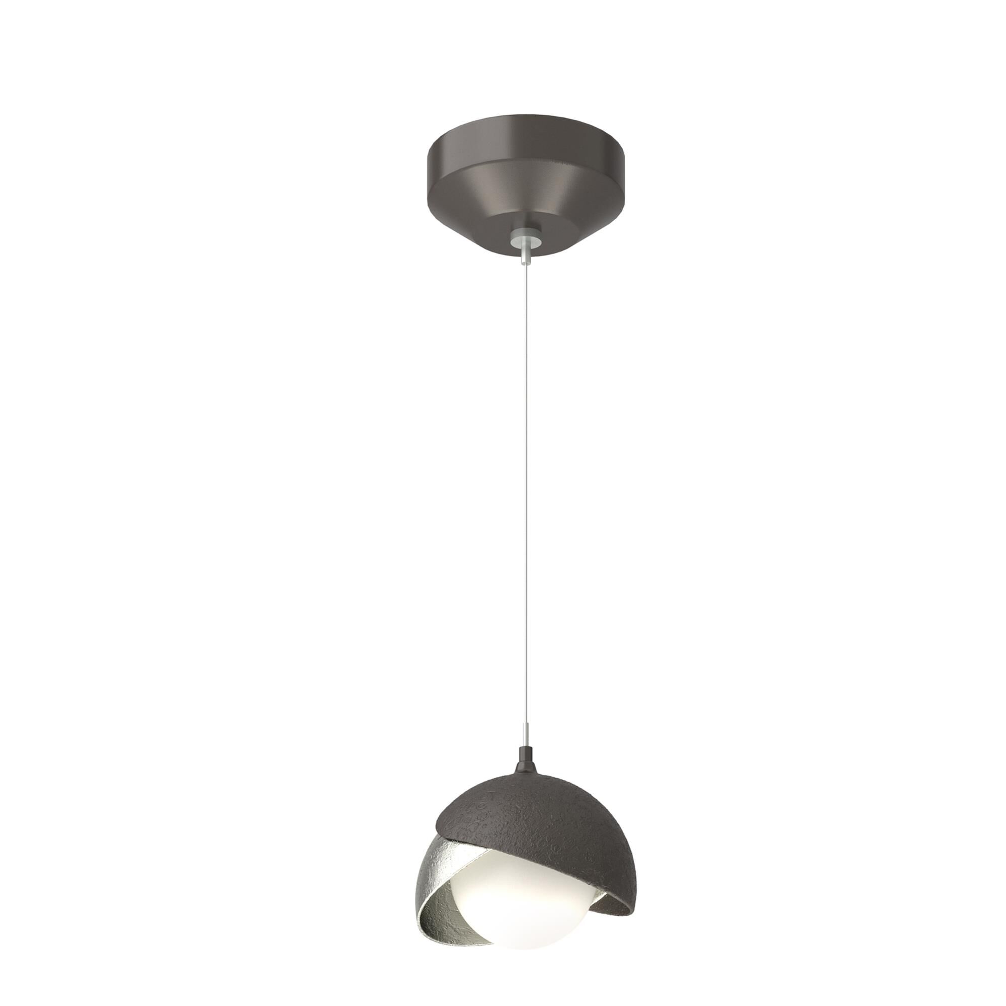 Shown in Oil Rubbed Bronze finish and Opal glass and Sterling  accent