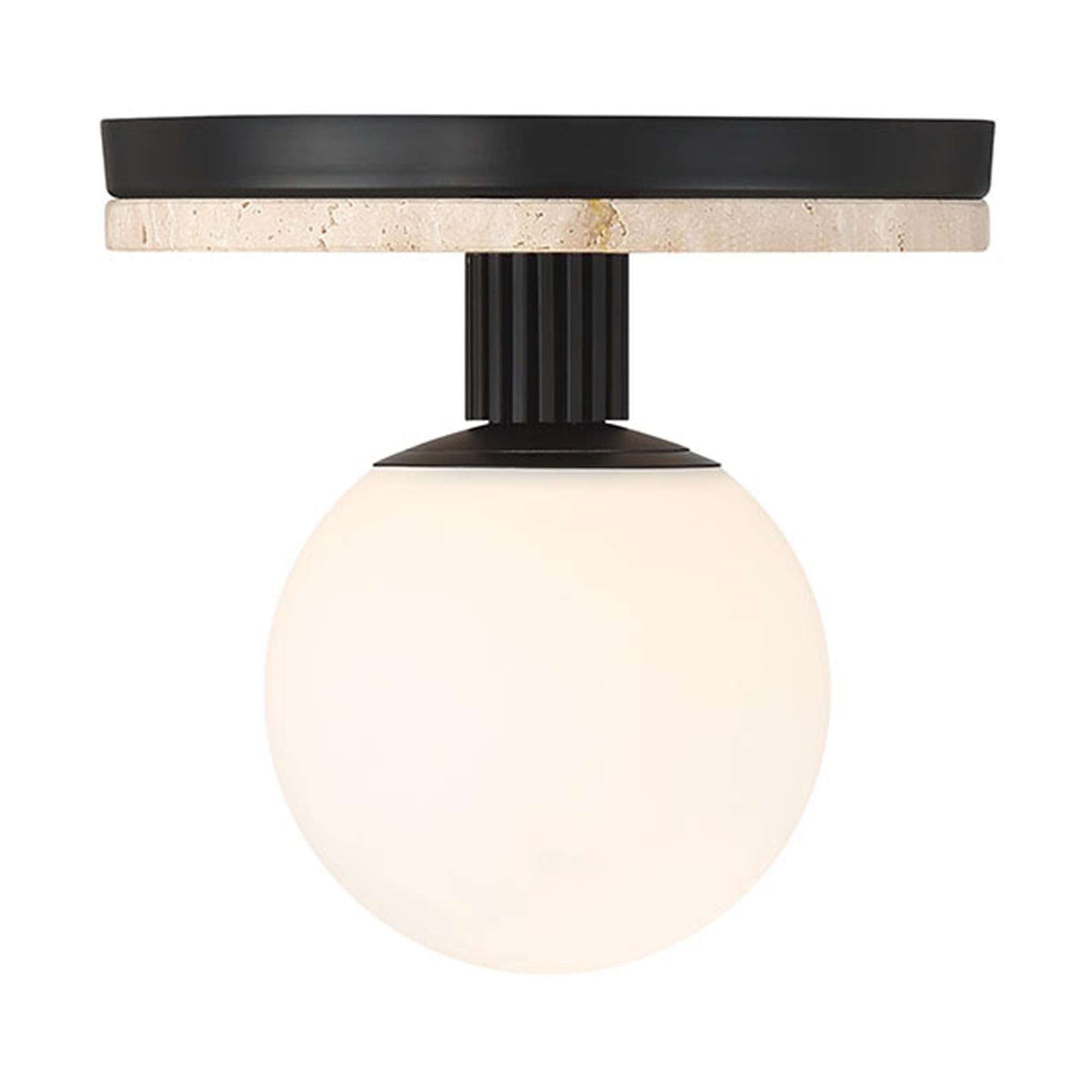 Shown in Matte Black finish and Opal Etched glass