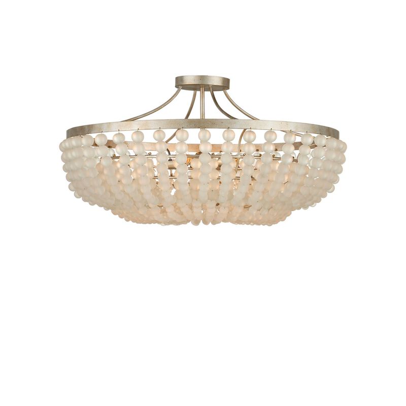 Chanteuse 31 Inch 4 Light Semi Flush Mount by Currey & Company