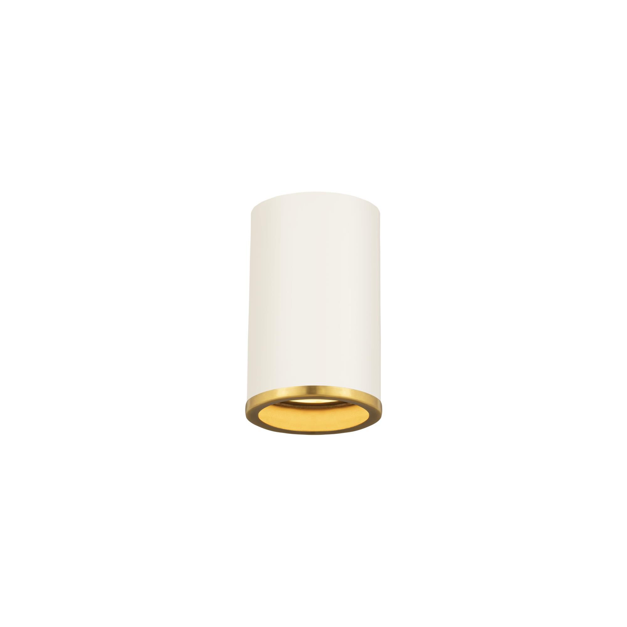 Shown in Matte White And Rubbed Brass finish and Steel glass and Steel shade