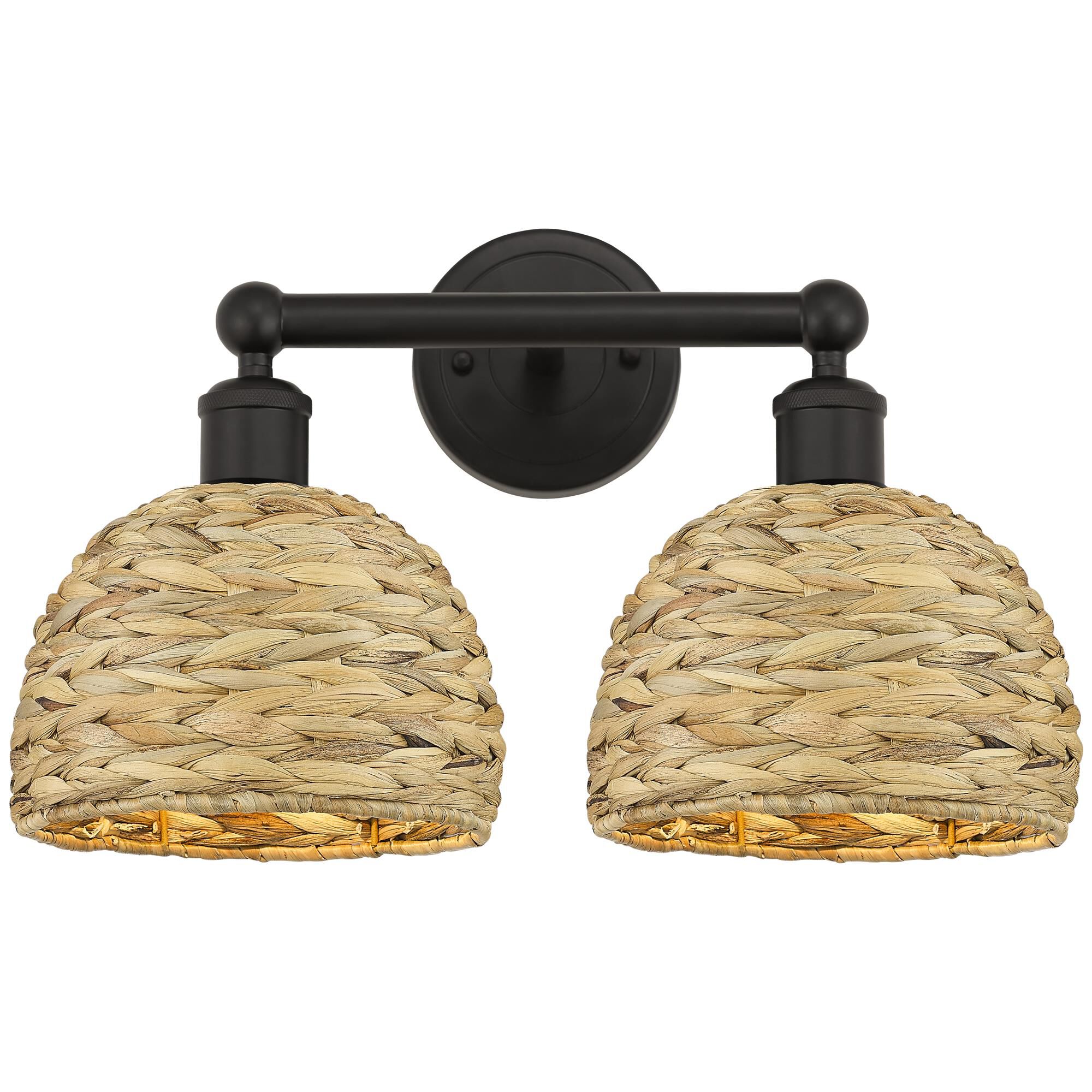 Bruno Marashlian Woven Rattan 17 Inch Bath Vanity Light by Innovations Lighting