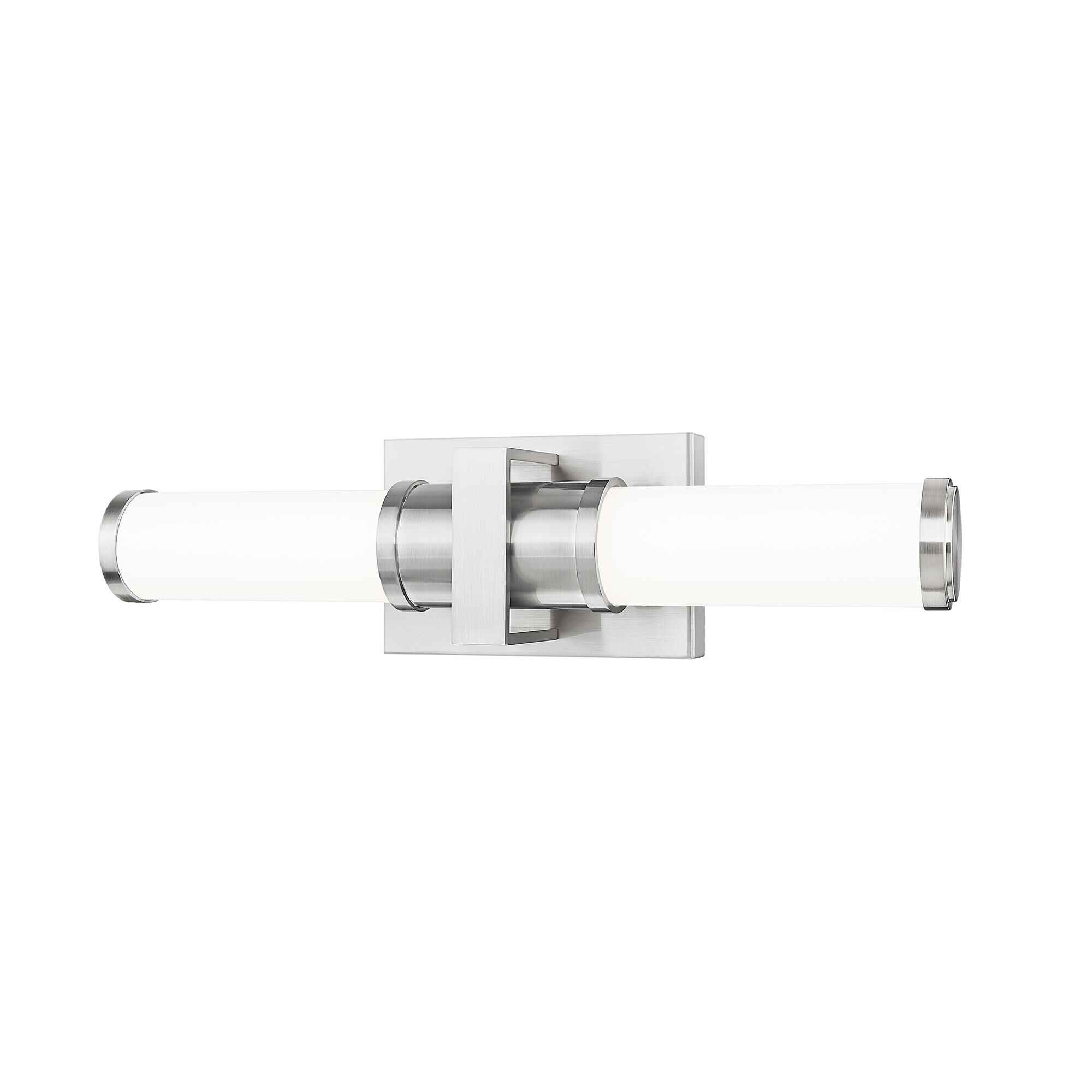 Shown in Brushed Nickel finish and Opal White glass and Opal White shade