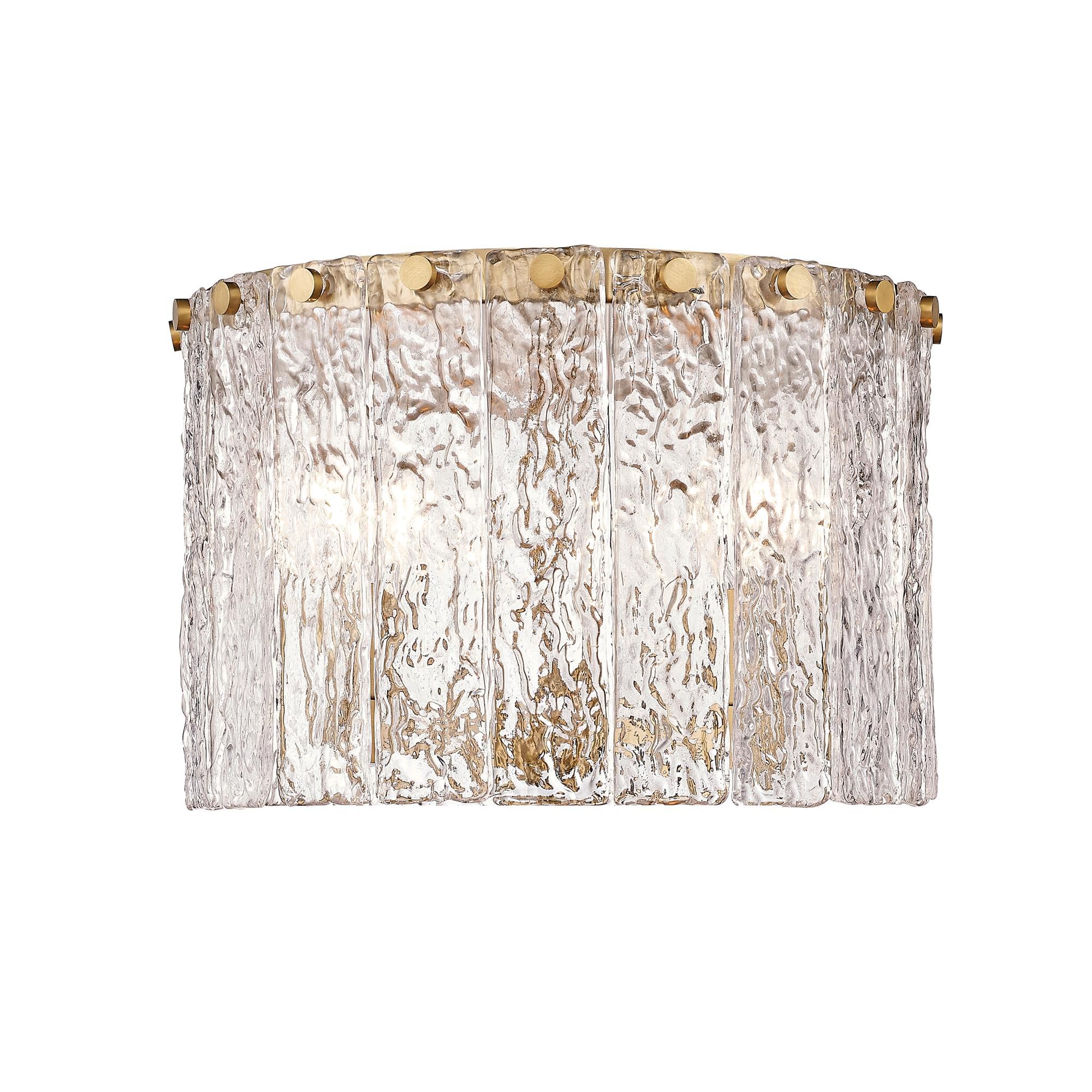 Shown in Modern Gold finish and Clear glass