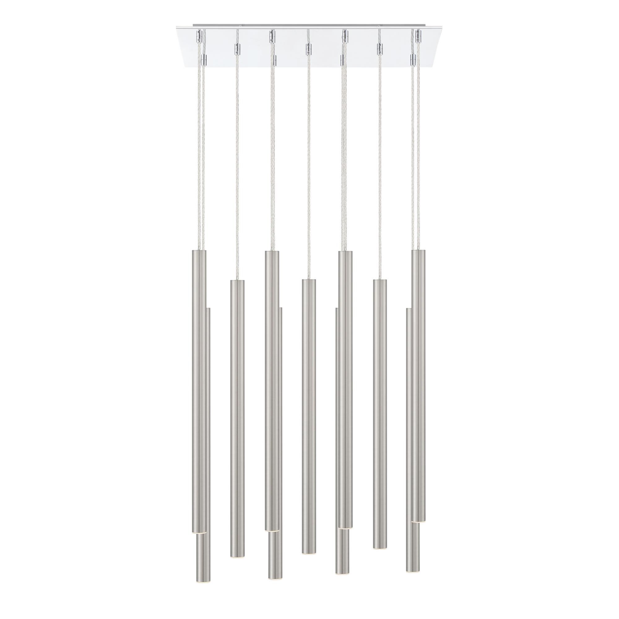 Shown in Chrome finish and Steel glass and Steel shade