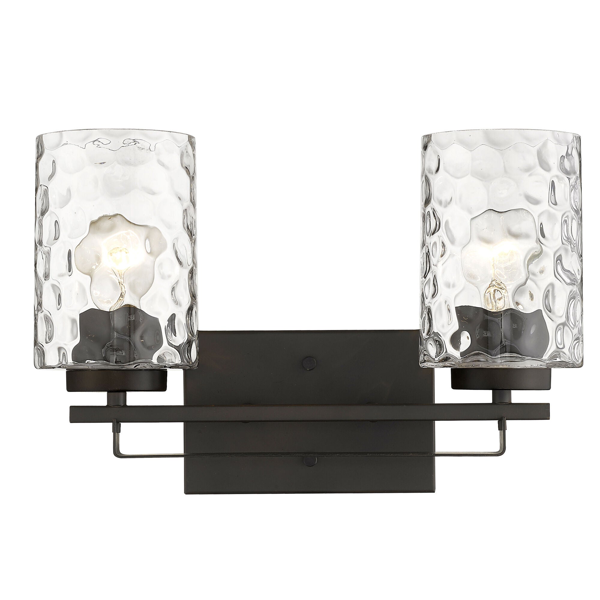 Shown in Oil-Rubbed Bronze finish and Clear glass and Clear, Optic Cylindrical Glass shade