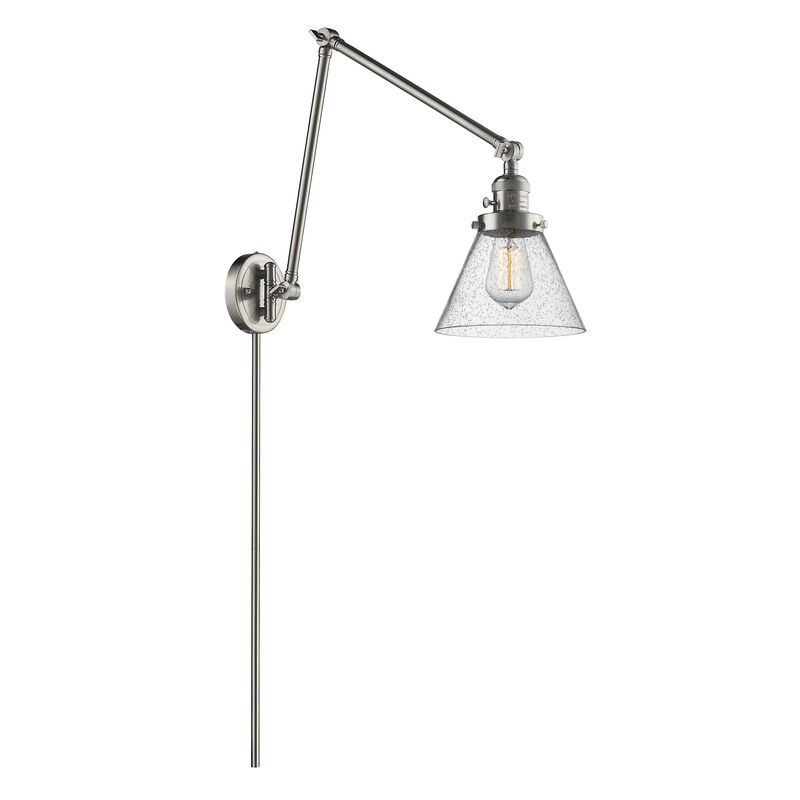 Bruno Marashlian Large Cone Wall Swing Lamp by Innovations Lighting