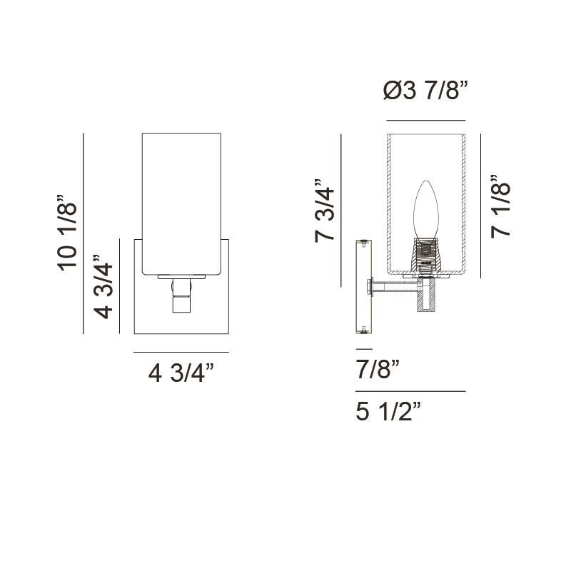 Matteo Lighting Candela 10 Inch Wall Sconce