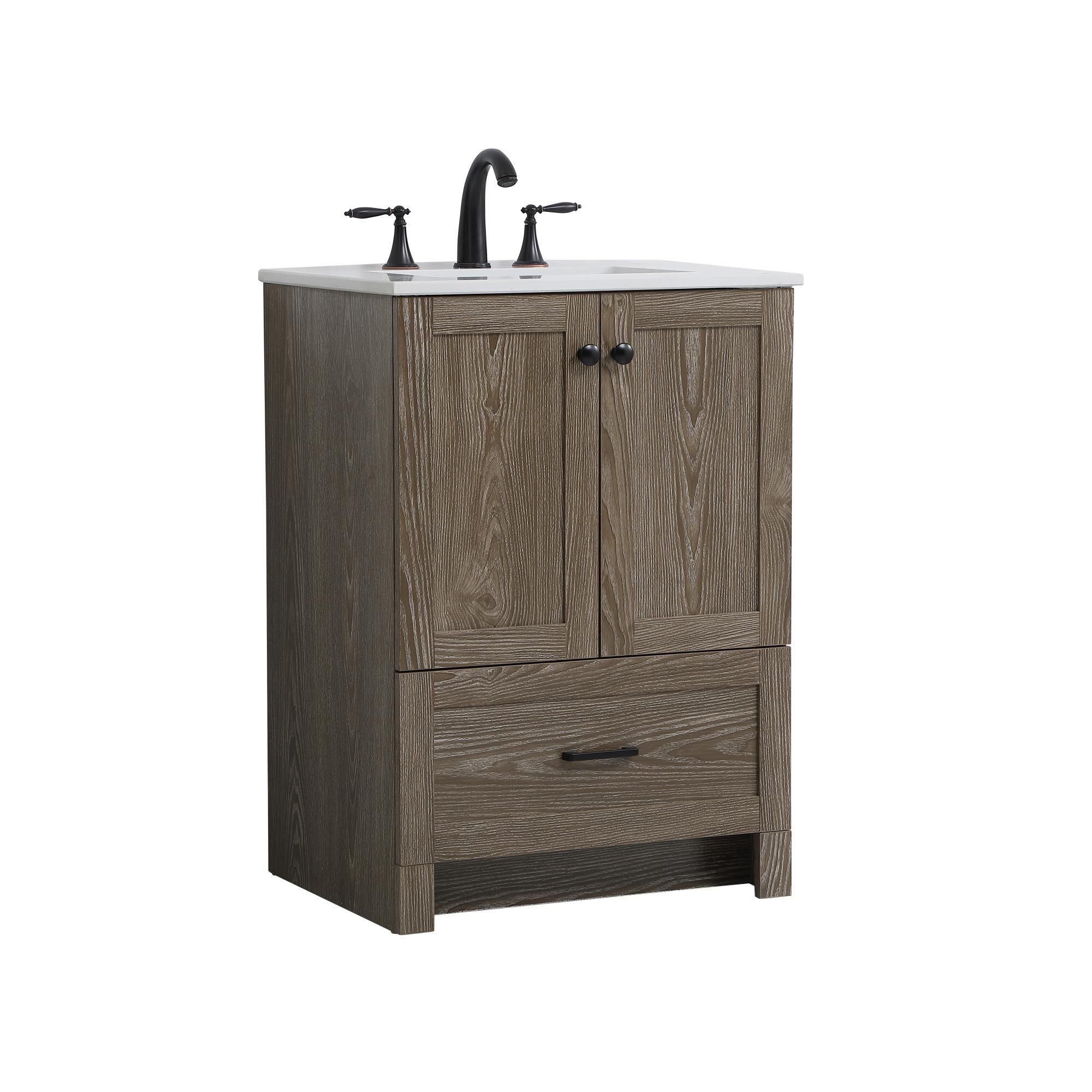Shown in Weathered Oak And Black With Ivory finish
