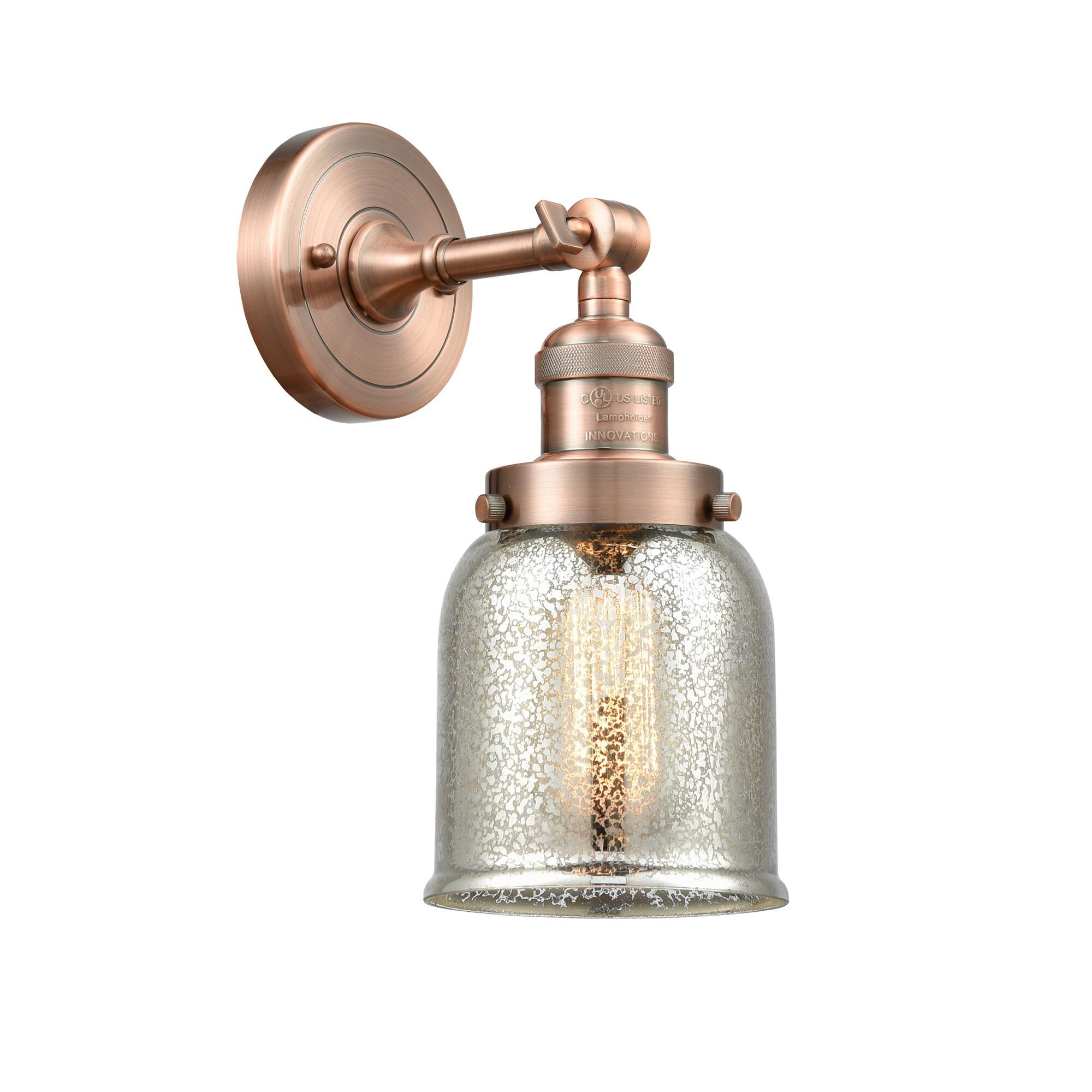 Shown in Antique Copper finish and Silver Mercury glass