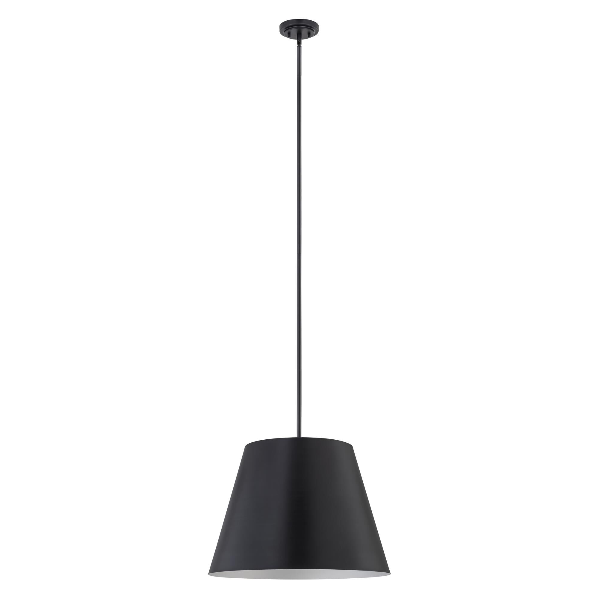 Shown in Matte Black finish and Matte Black shade