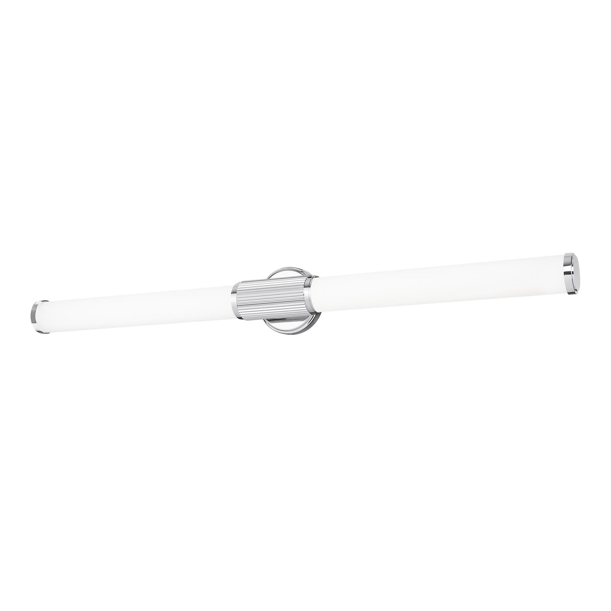 Shown in Chrome finish and Opal White glass and Opal White shade