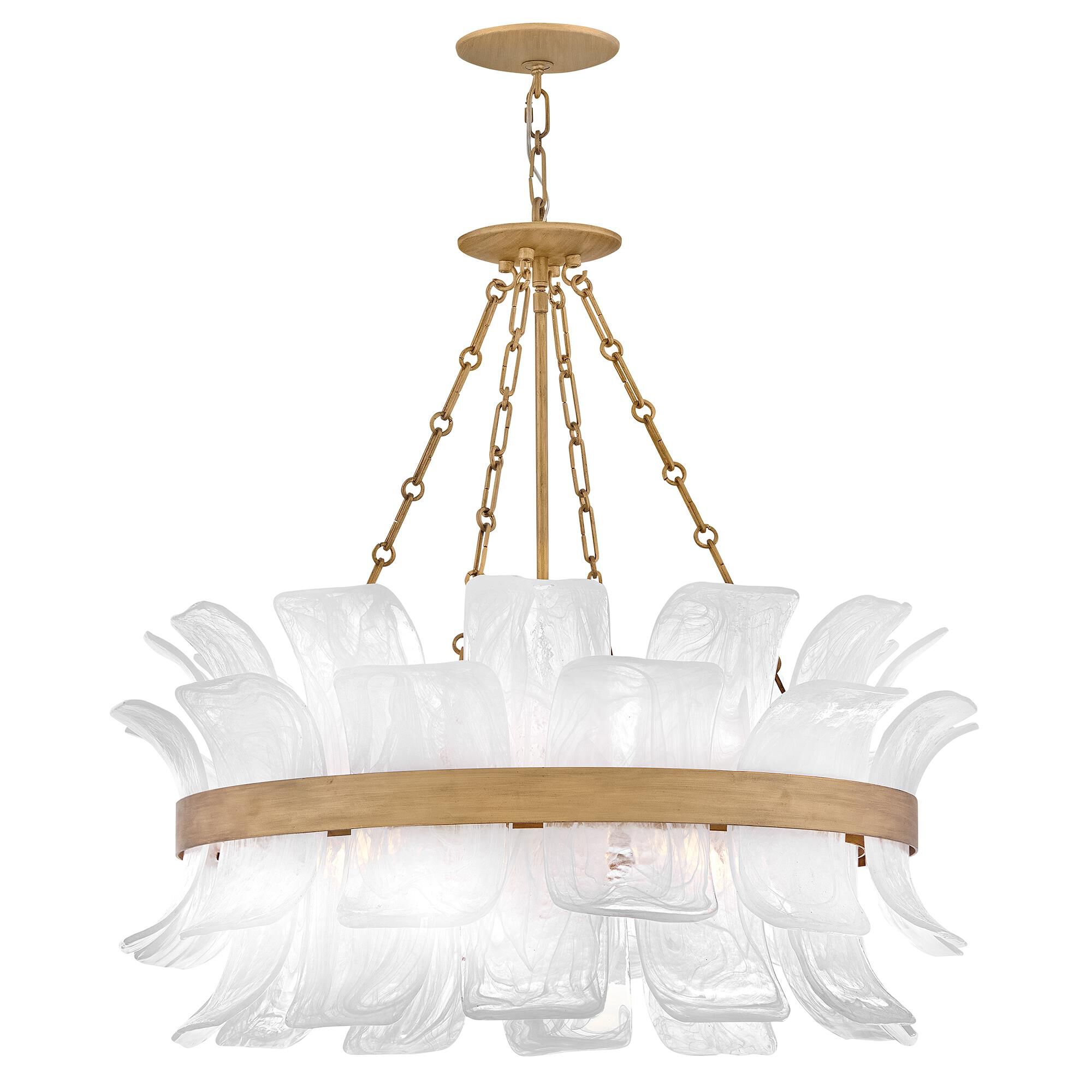 Shown in Burnished Gold finish and Swirled glass
