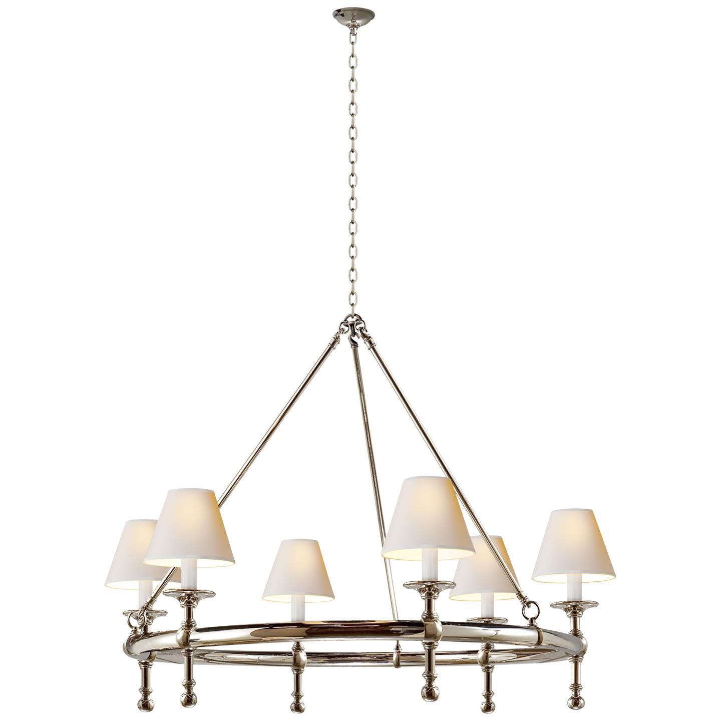 Chapman & Myers Classic 33 Inch 6 Light Chandelier | Capitol Lighting
