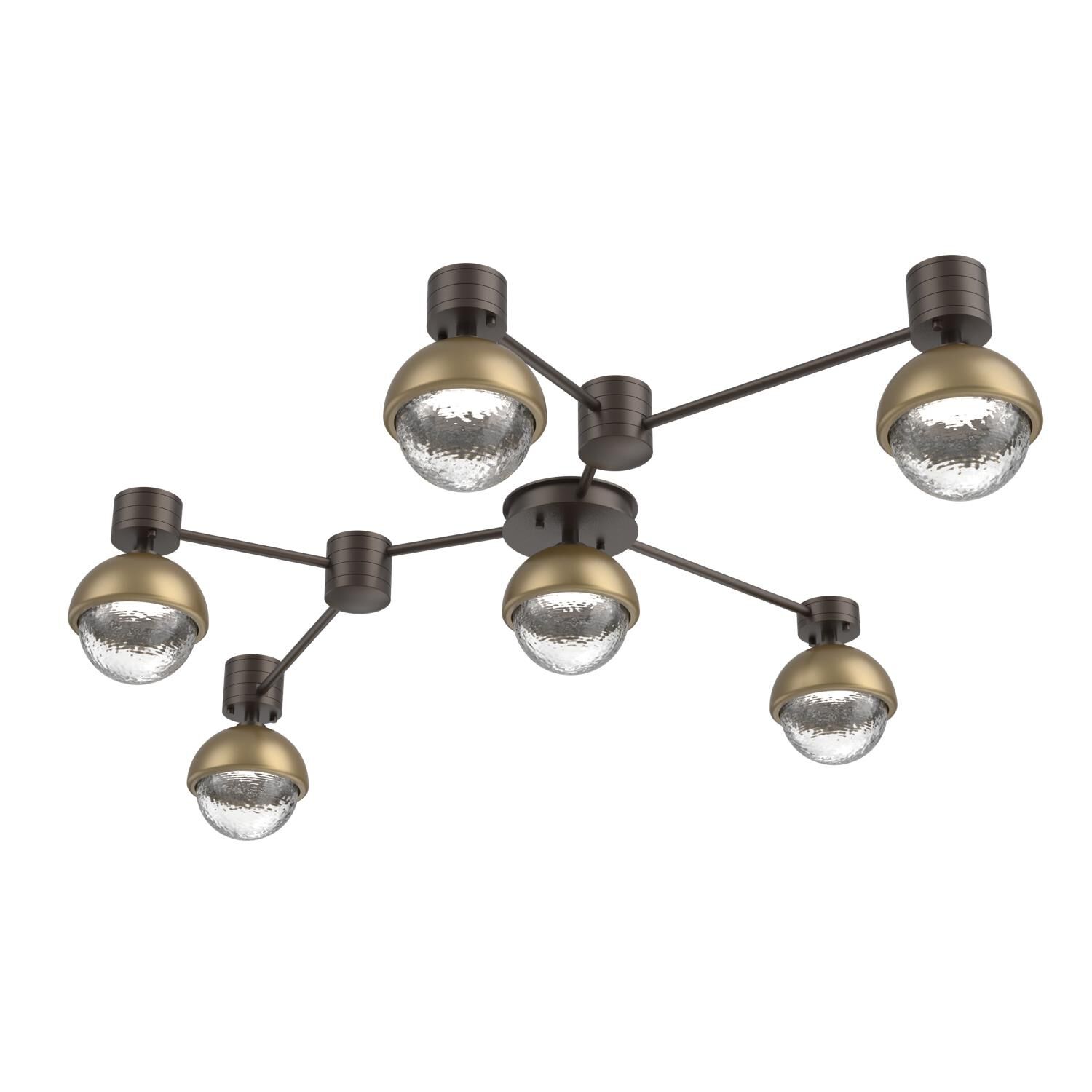 Levi Wilson Cabochon 41 Inch Flush Mount by Hammerton Studio