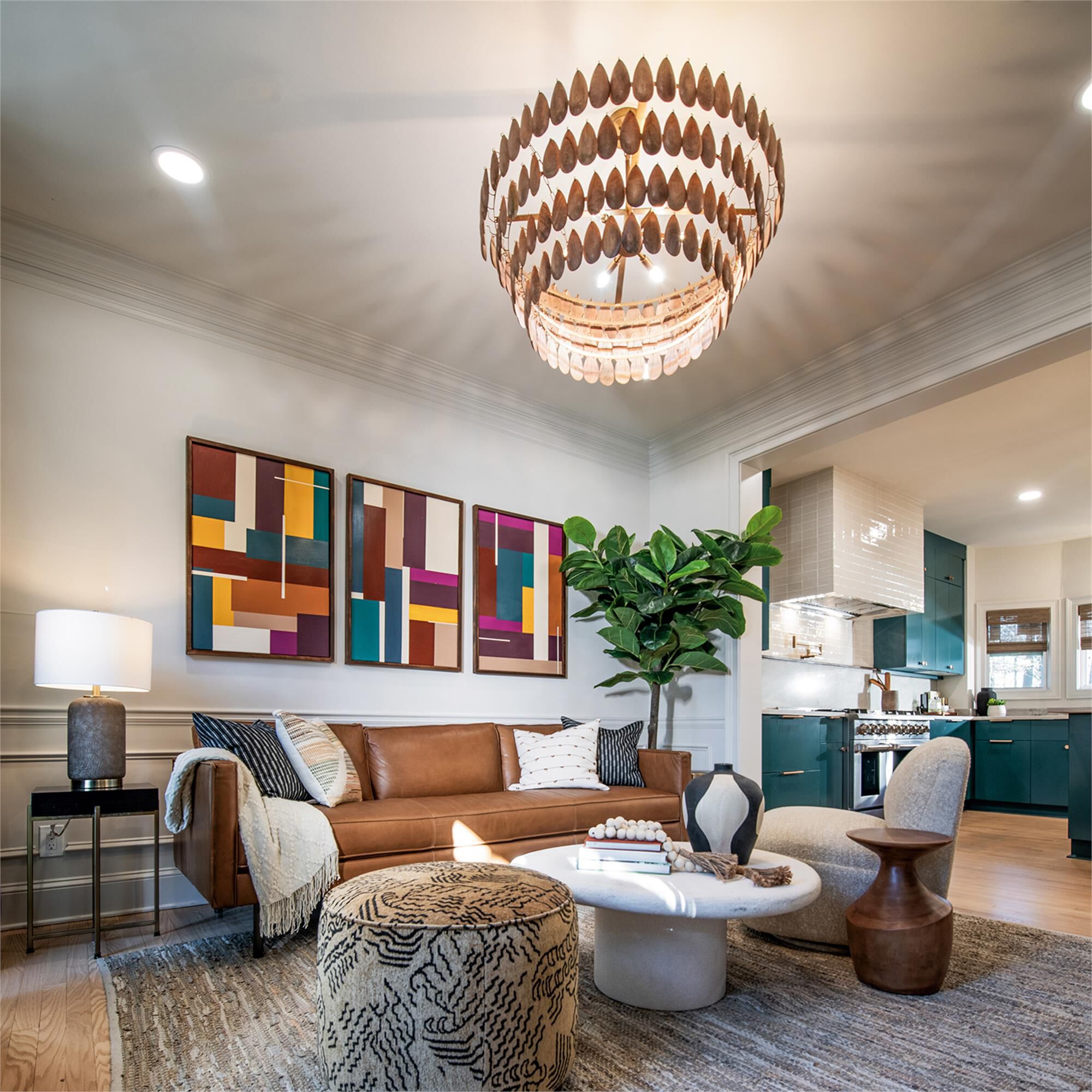 Ravi 37 Inch Large Pendant,