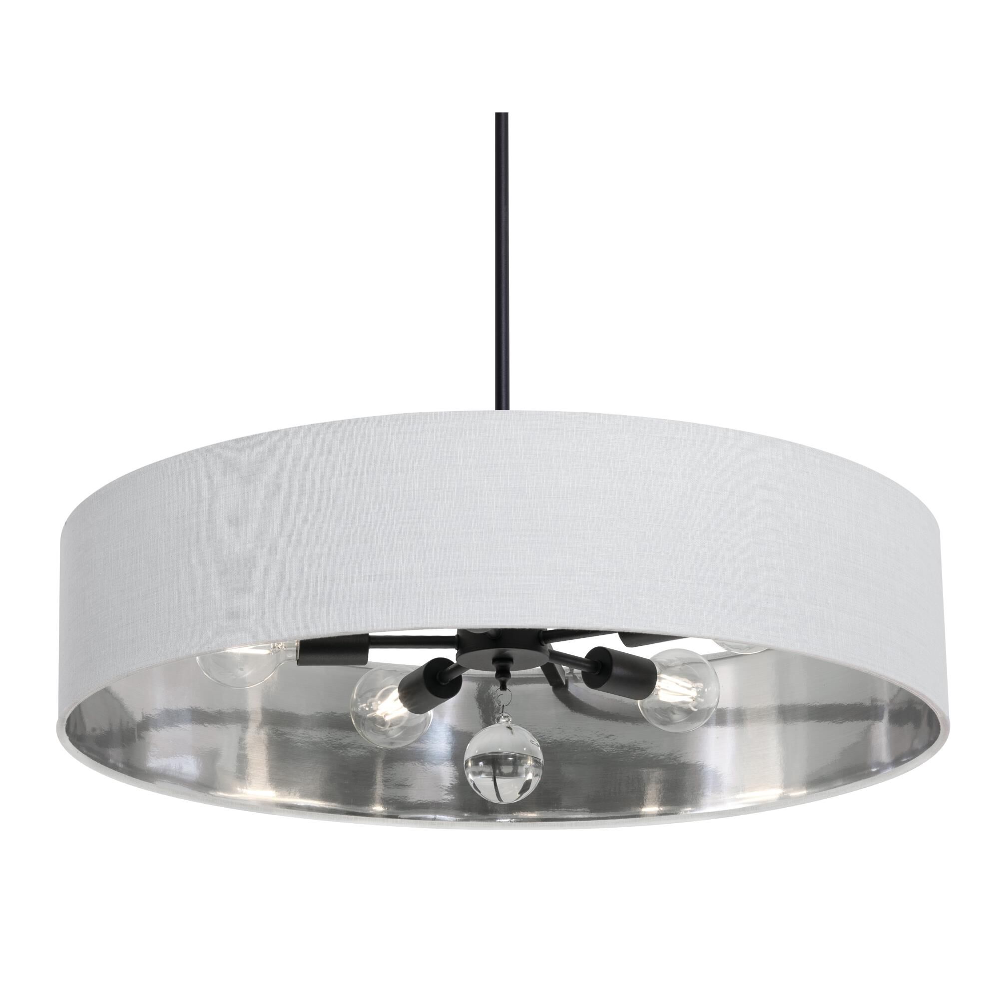 Shown in Black, White, Silver finish and White/Silver shade