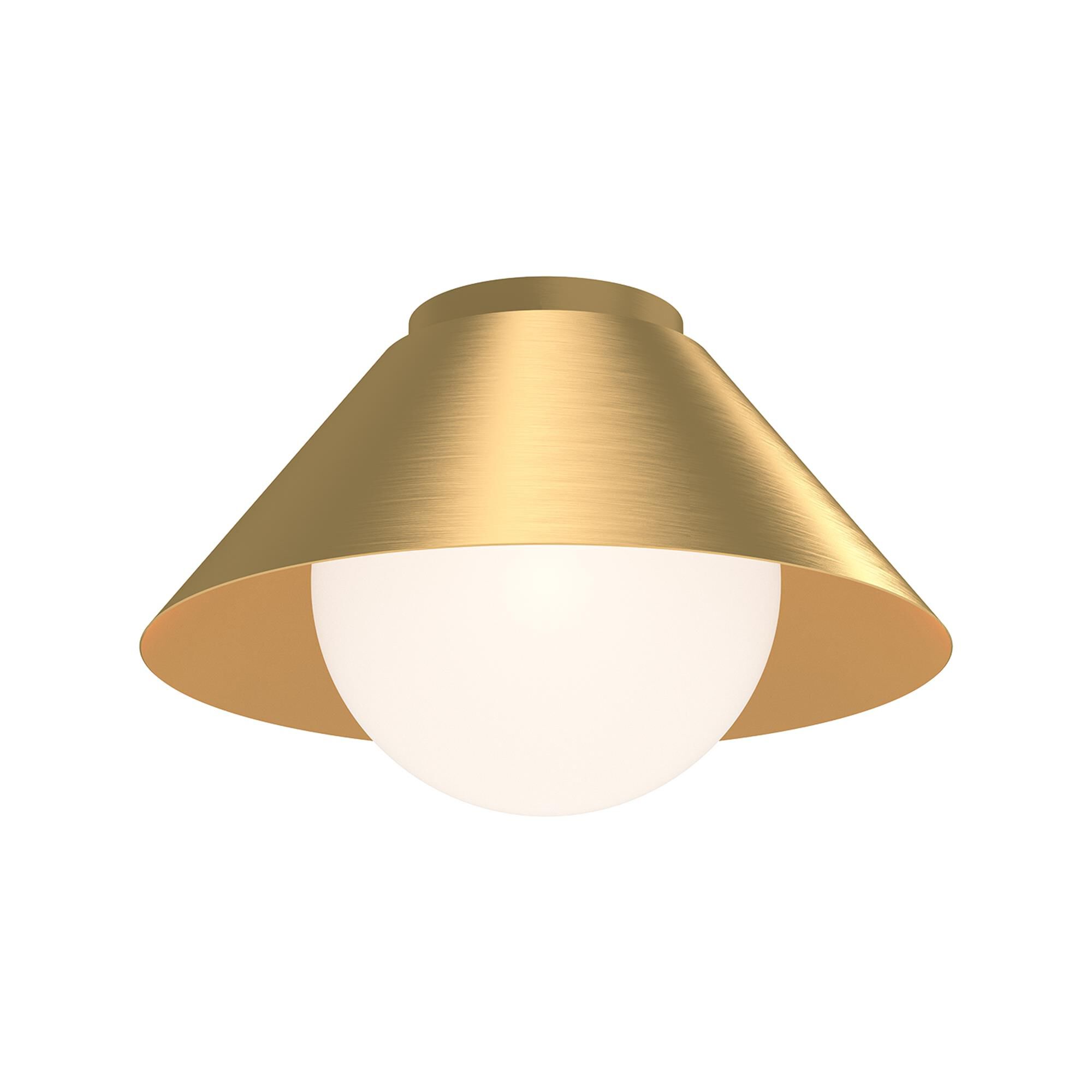 Shown in Brushed Gold/Opal Glass finish