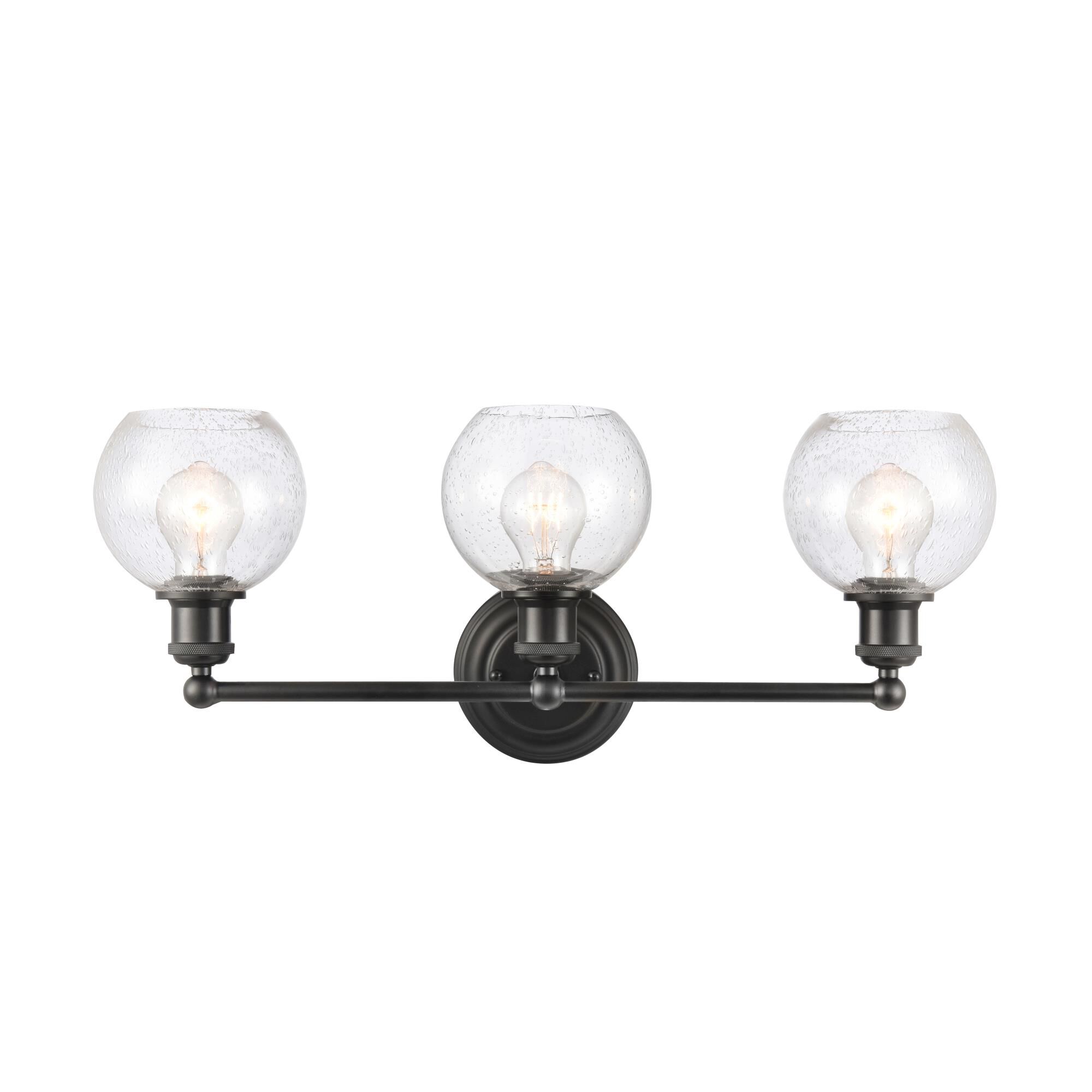 Shown in Matte Black, Seedy finish and Seedy glass and Seedy Glass shade