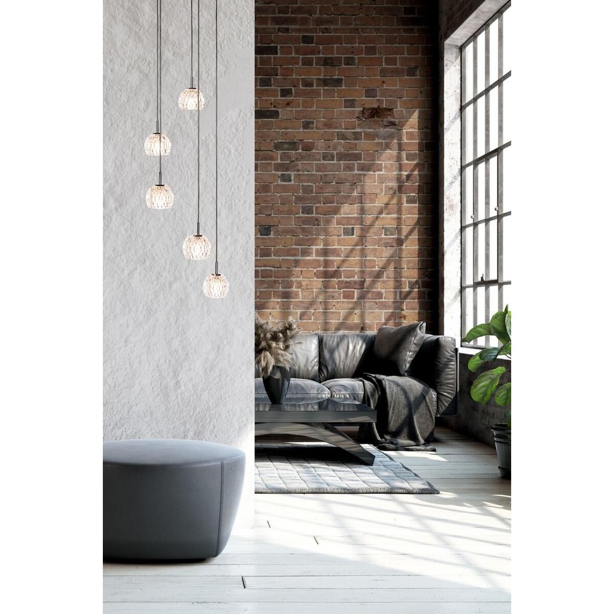 Shown in Chrome finish and Patterned glass