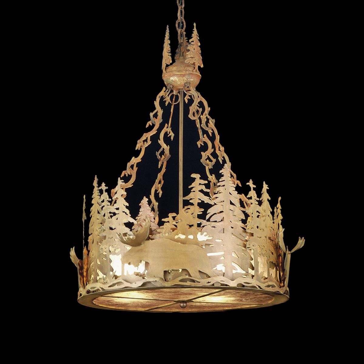 Moose At Dusk 24 Inch Large Pendant by Meyda Lighting