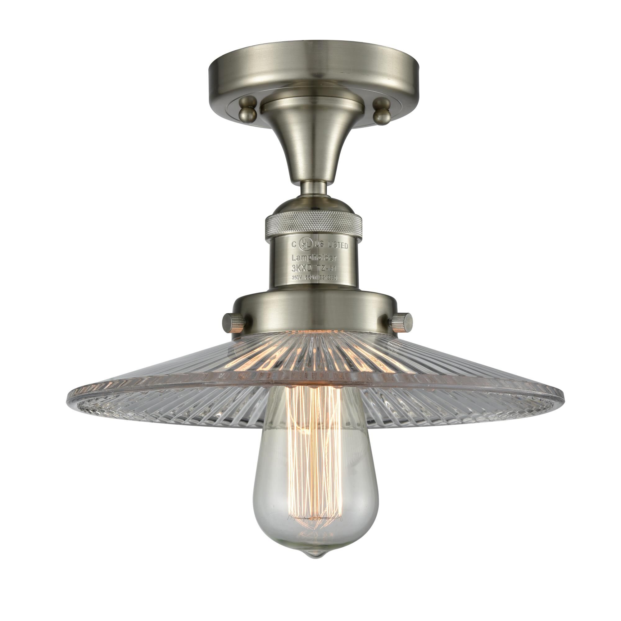 Bruno Marashlian Halophane 8 Inch 1 Light Semi Flush Mount by Innovations Lighting