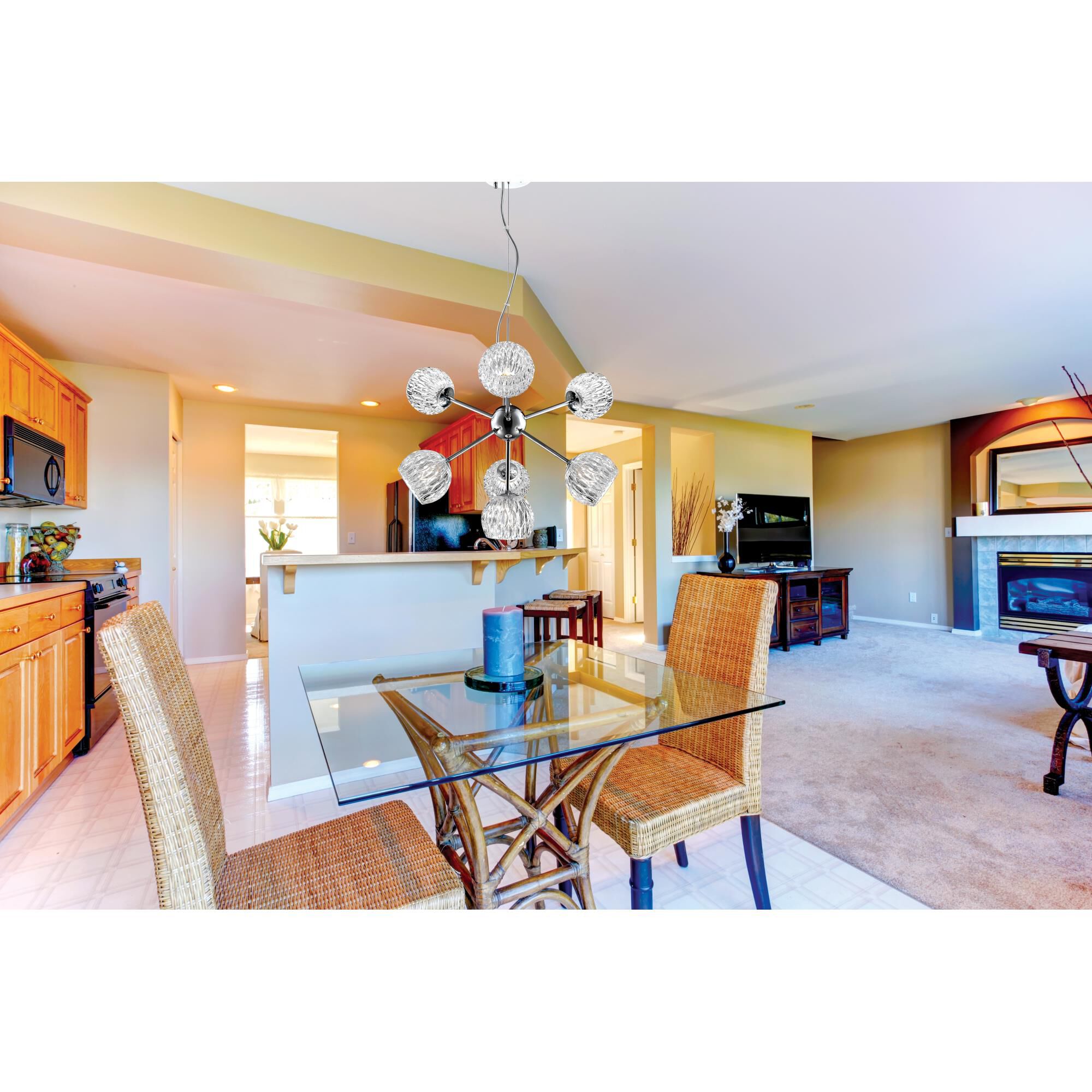 Laurentian 21 Inch 7 Light Mini Chandelier by Z-Lite