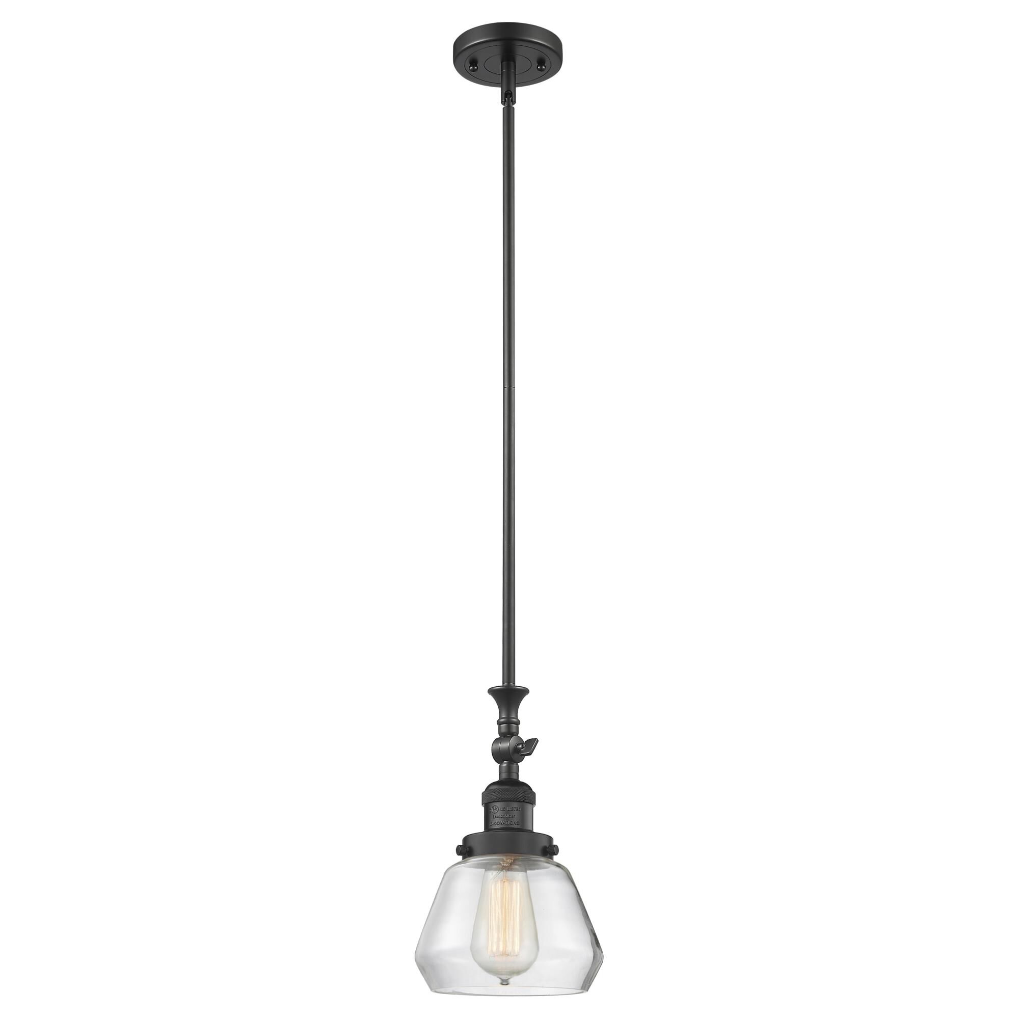 Shown in Matte Black finish and Clear glass